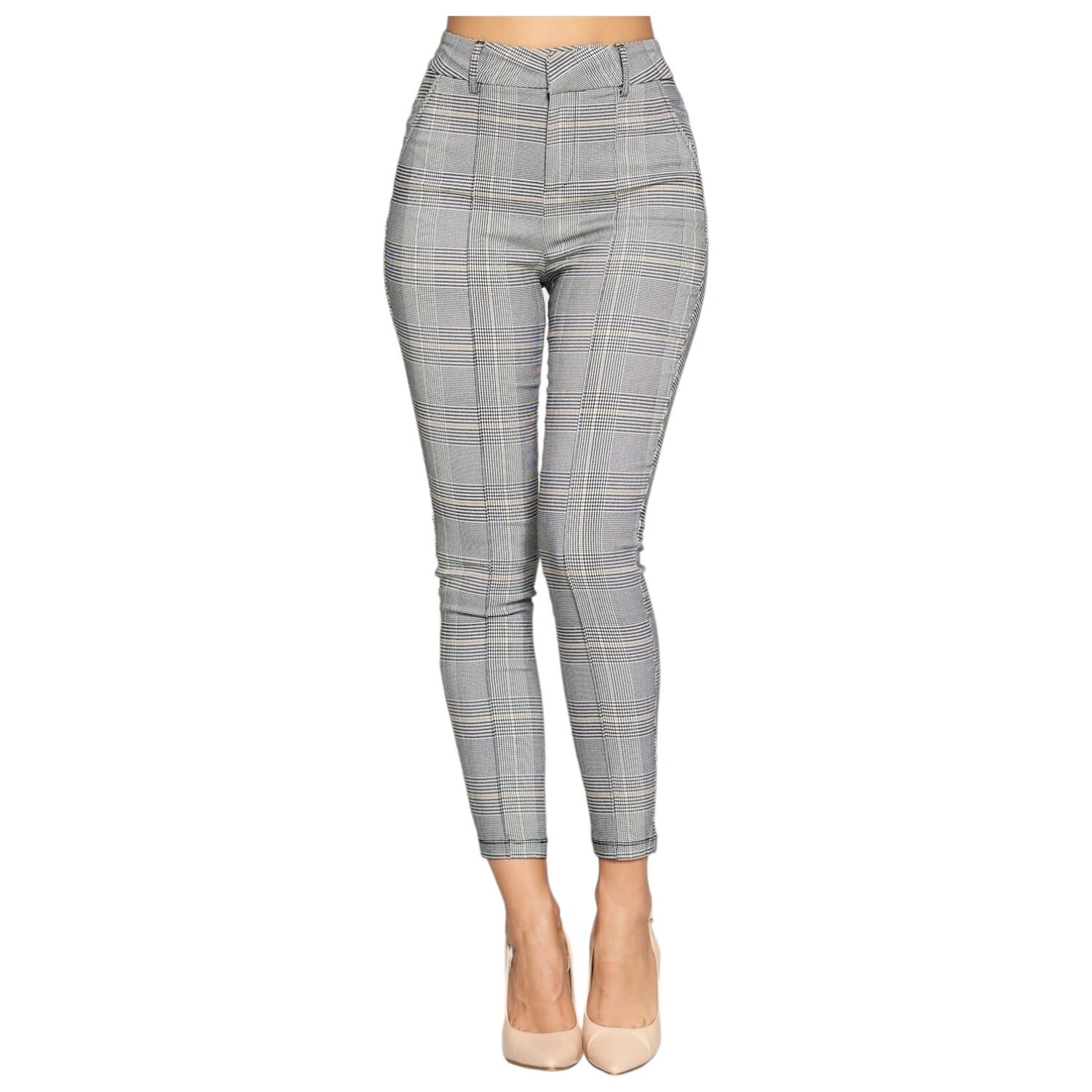 CHOCOLATE CHOCOLATE CHECKERED HIGHWASTED PANTS YP4529