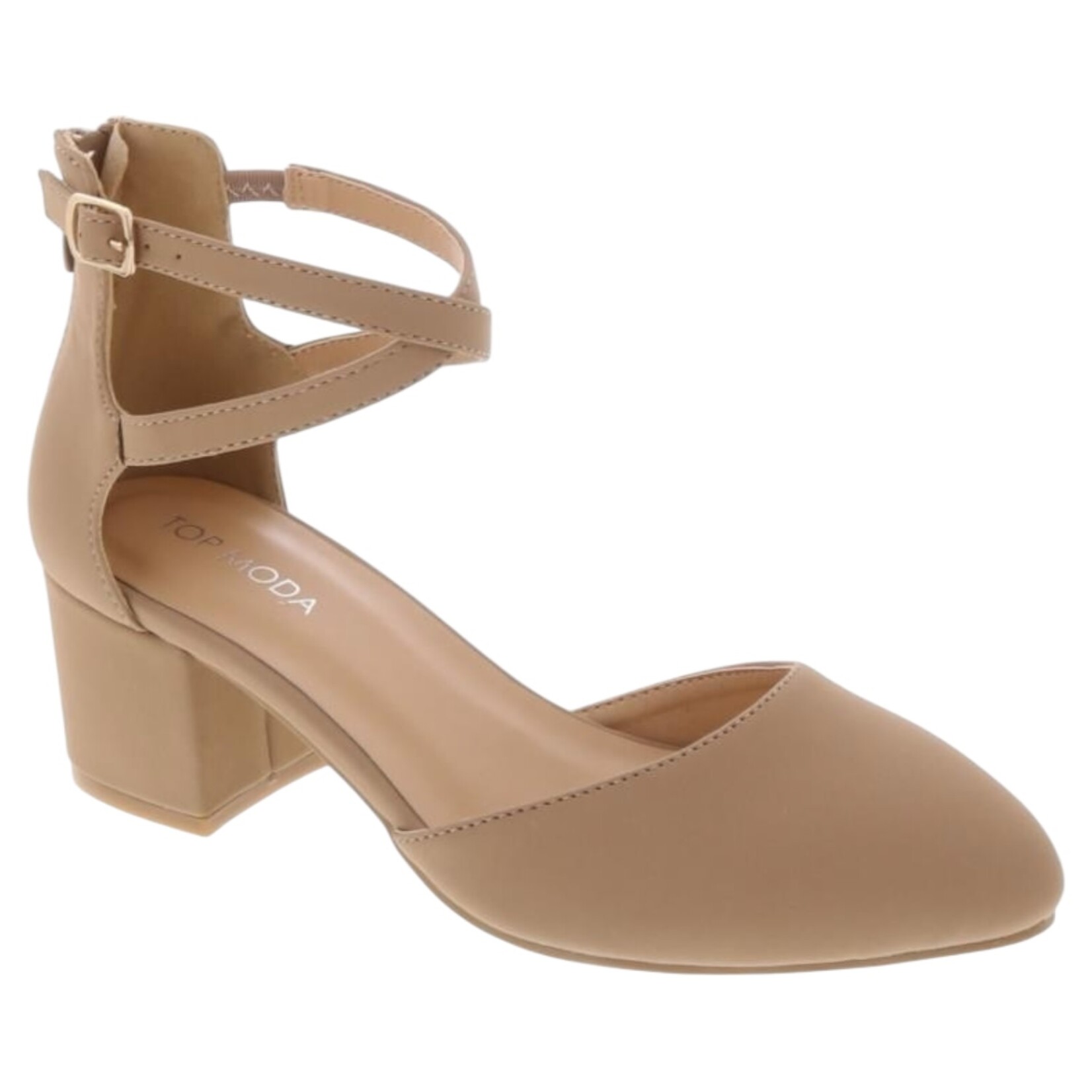 TOP MODA TOP MODA ANKLE STRAP BLOCK HEEL COSMO-21