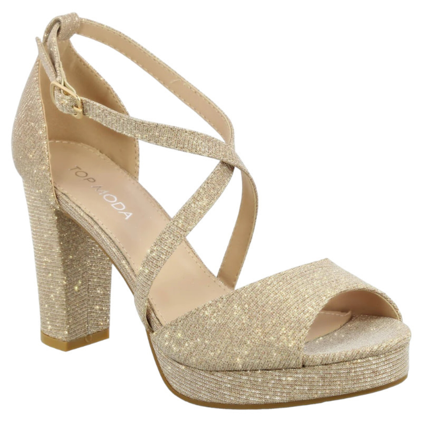 TOP MODA TOP MODA CROSS BAND BLOCK HEEL ASIA-75