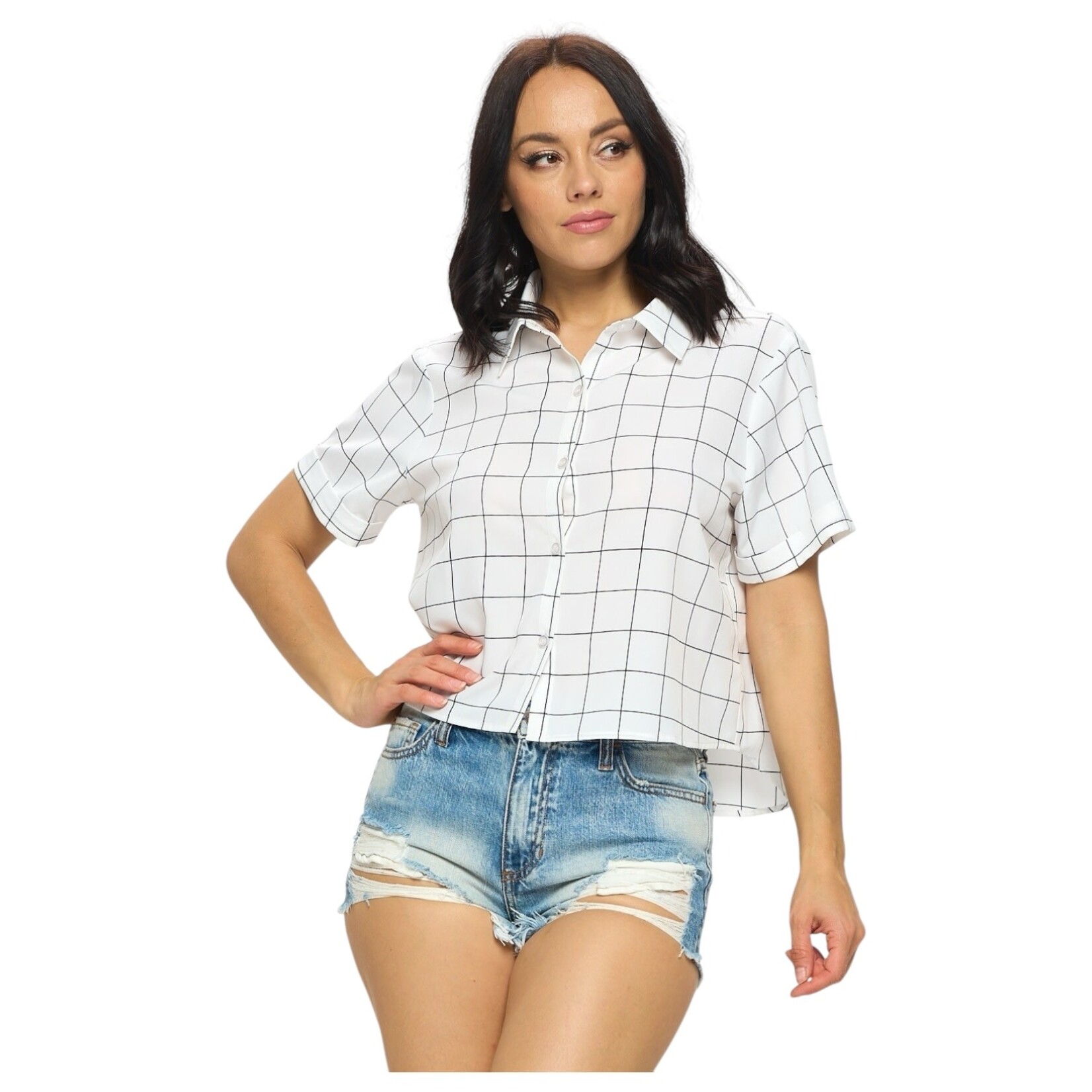 CHOCOLATE CHOCOLATE BUTTON UP SHIRT MT4453