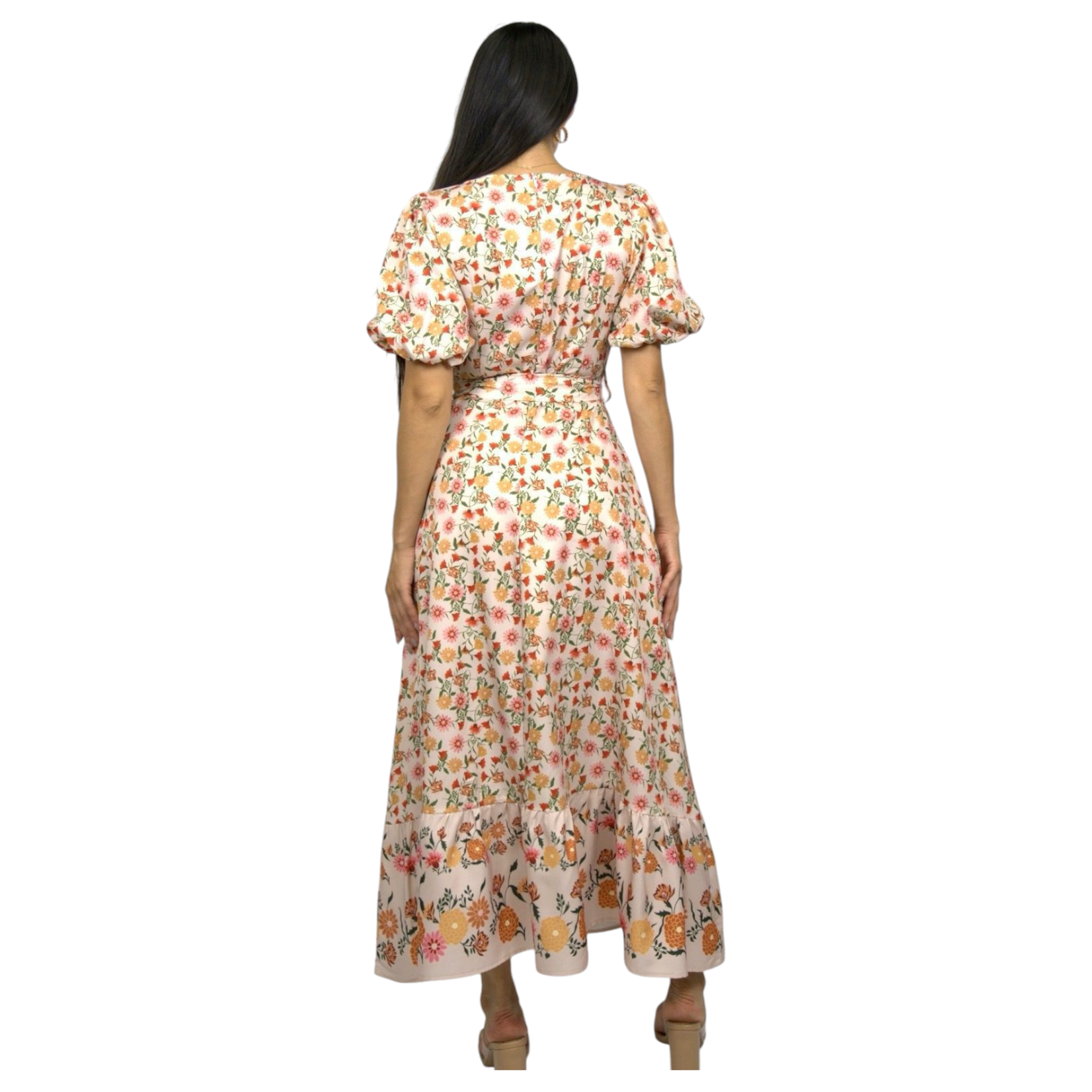 MISS KELLY MISS KELLY PUFFY SLEEVE MAXI DRESS SD5349