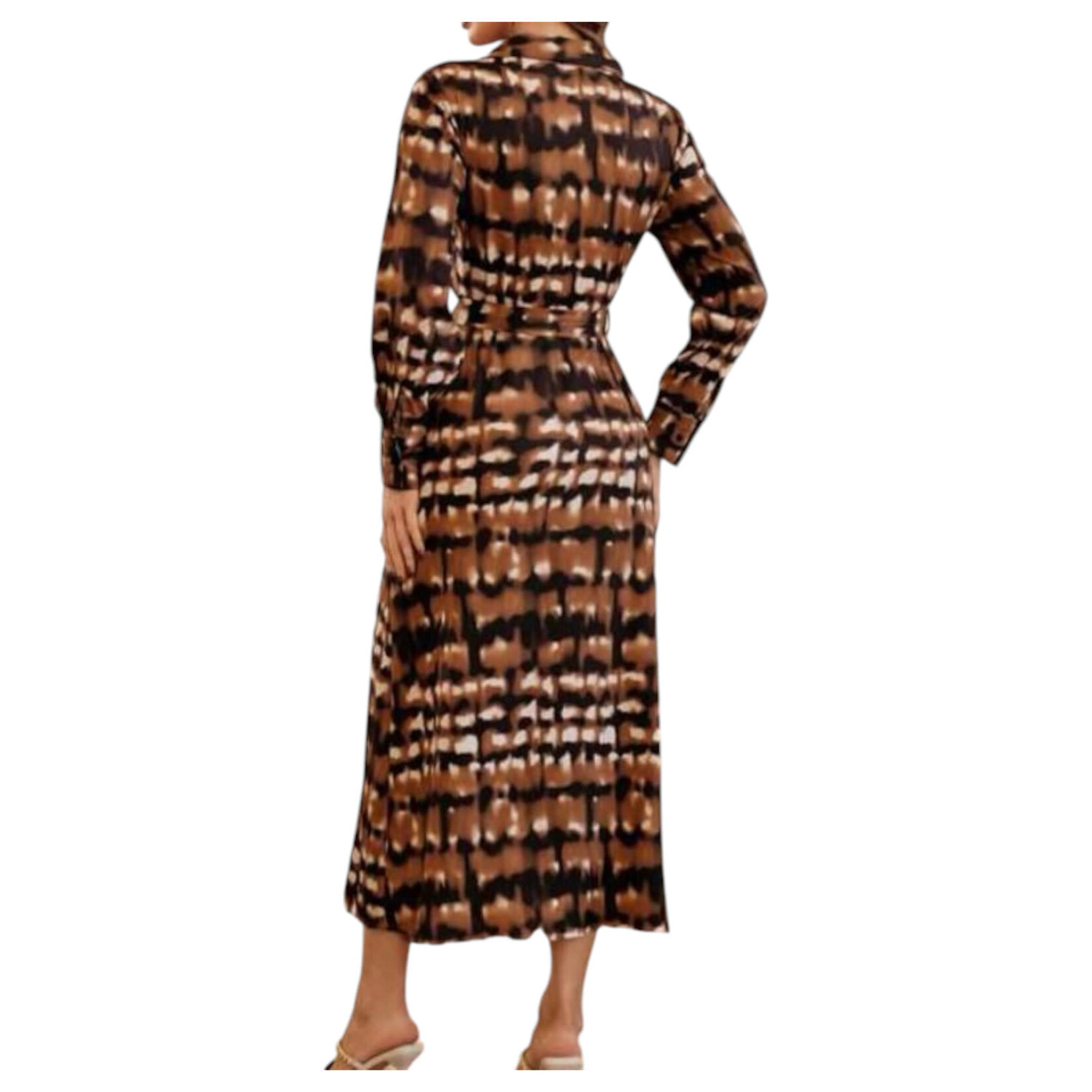 MISS KELLY MISS KELLY LONG SLEEVE BUTTON UP DRESS SD5042
