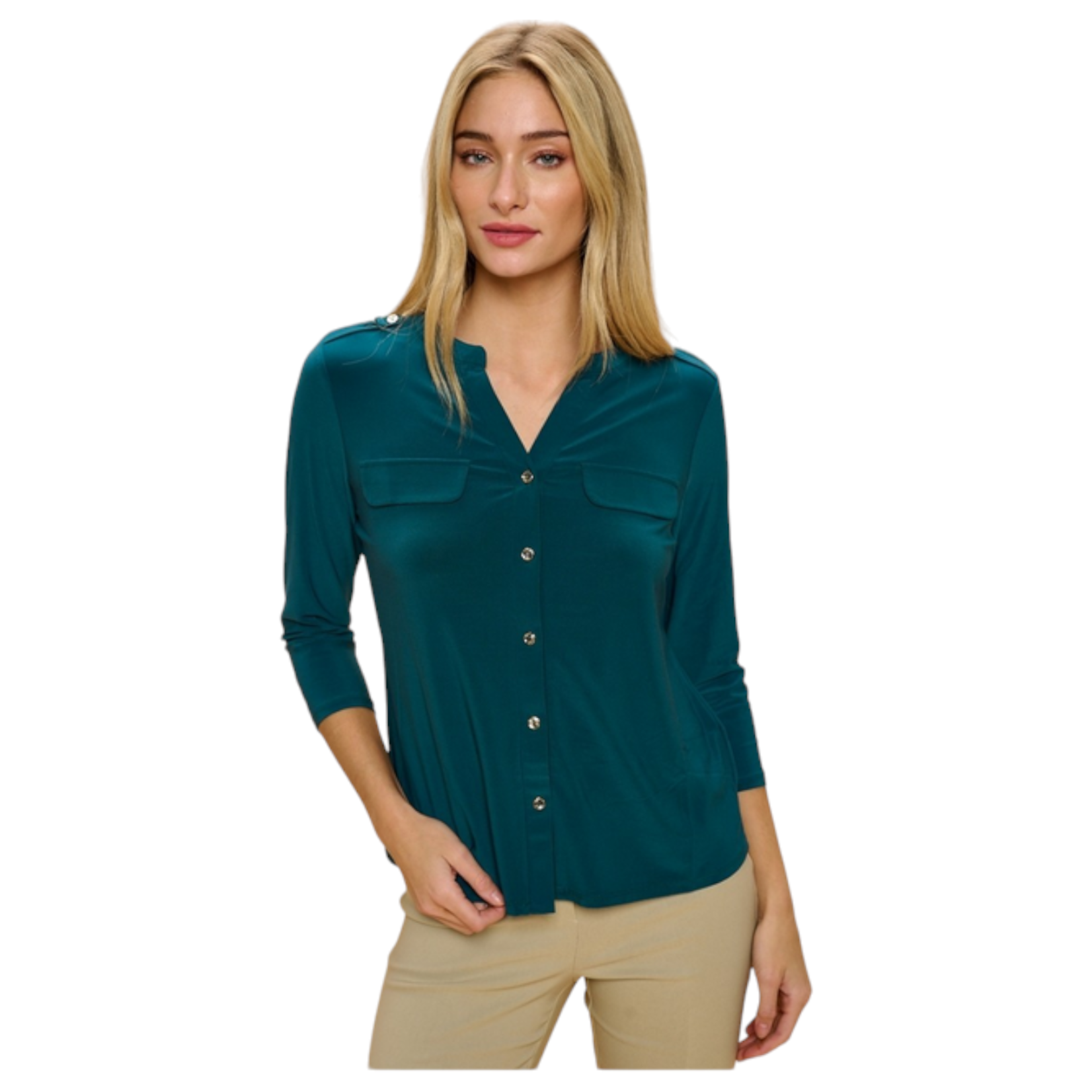 PERSEPTION PERSEPTION 3/4 SLEEVE TOP TP-MS-1623