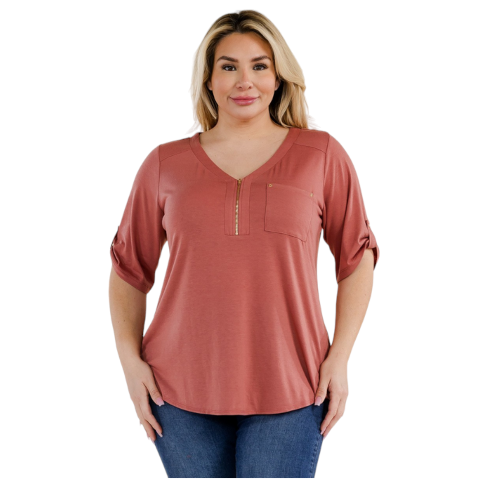 PERSEPTION PERSEPTION SHORT SLEEVE ROLL UP TAB SHIRT TP-WM-226