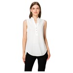 PERSEPTION PERSEPTION 3 BUTTON V-NECK SLEEVELESS TOP TP-MS-206