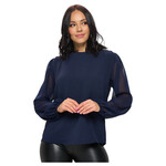 CHOCOLATE CHOCOLATE CHIFFON LONG SLEEVE TOP CH7964
