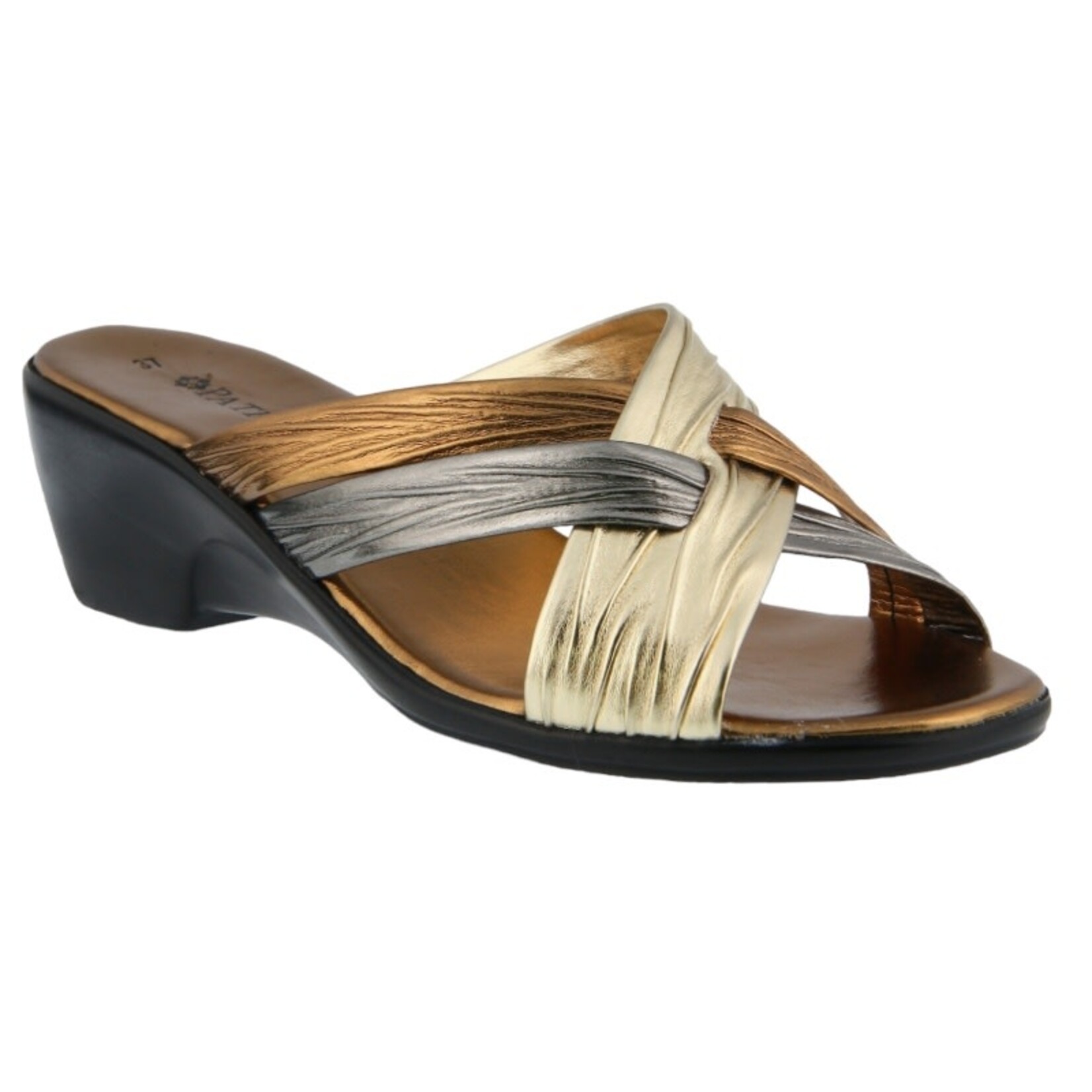 PATRIZIA PATRIZIA CROSS STRAP WEDGE APRICOT