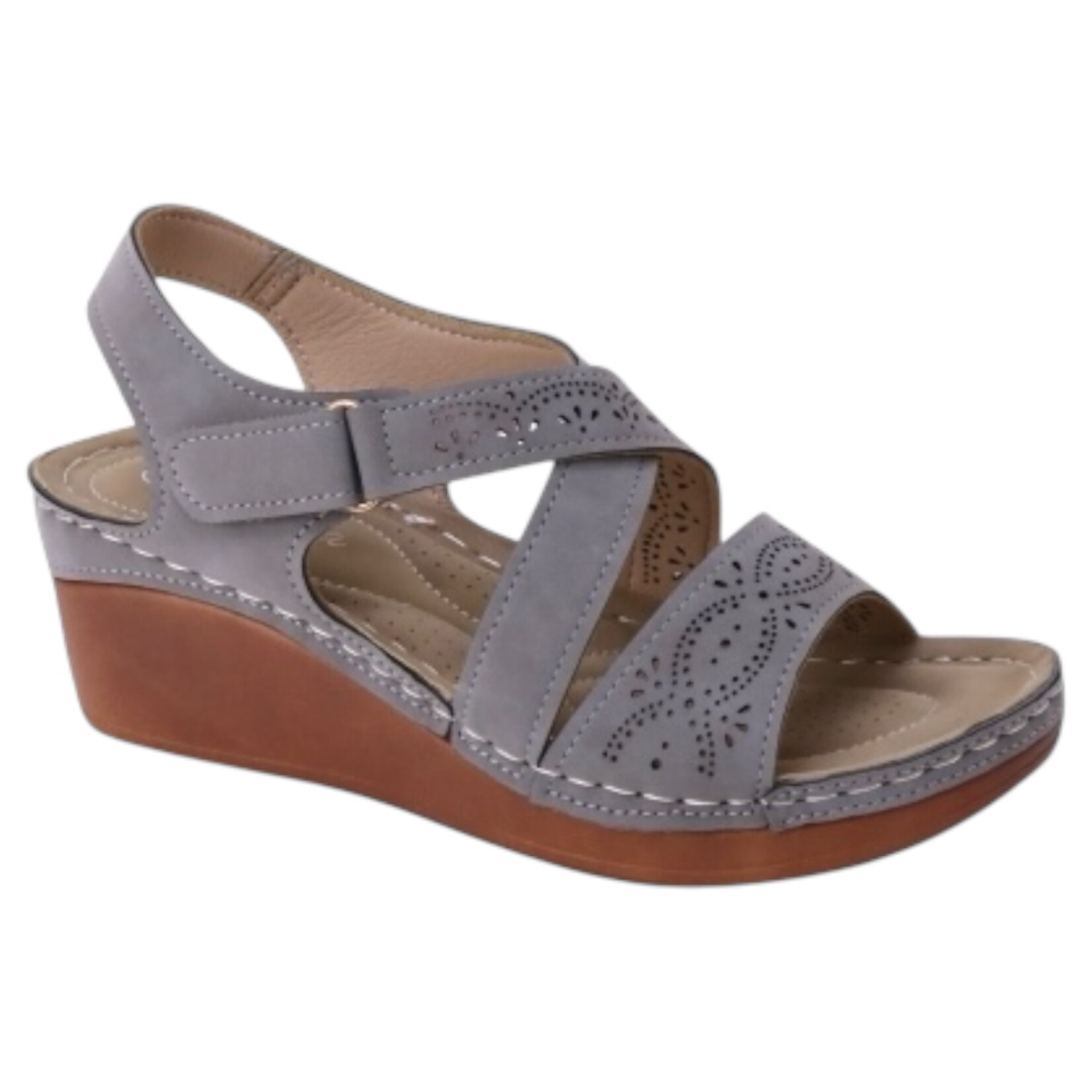 ATALINA ATALINA CROSS BAND WEDGE SANDAL DW9228