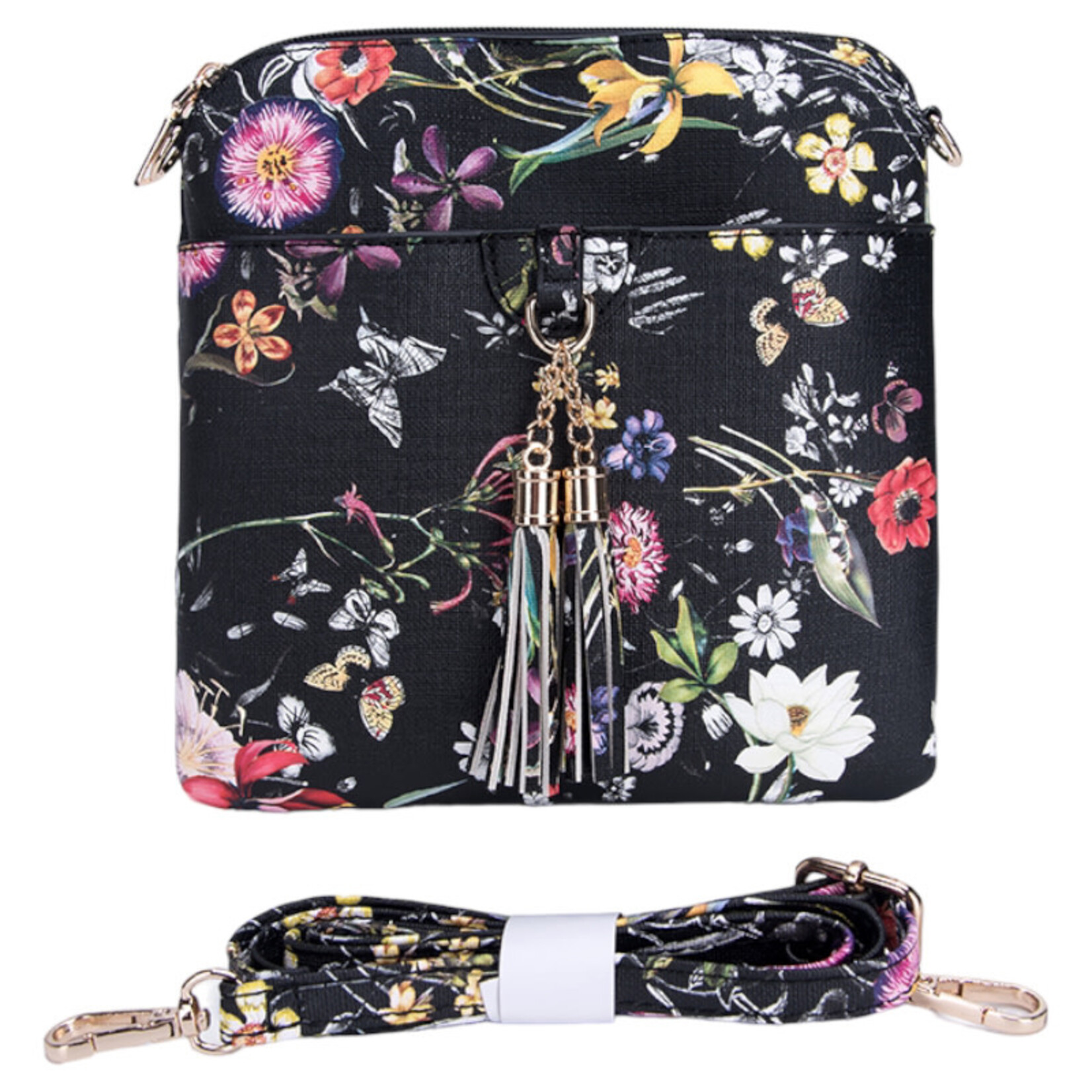 PROYA FASHION PROYA ADJUSTABLE STRAP TASSEL CROSSBODY 3308