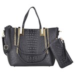 DASEIN DASEIN OSTRICH EMBOSSED TOTE WITH WALLET DY-TU-6358-W
