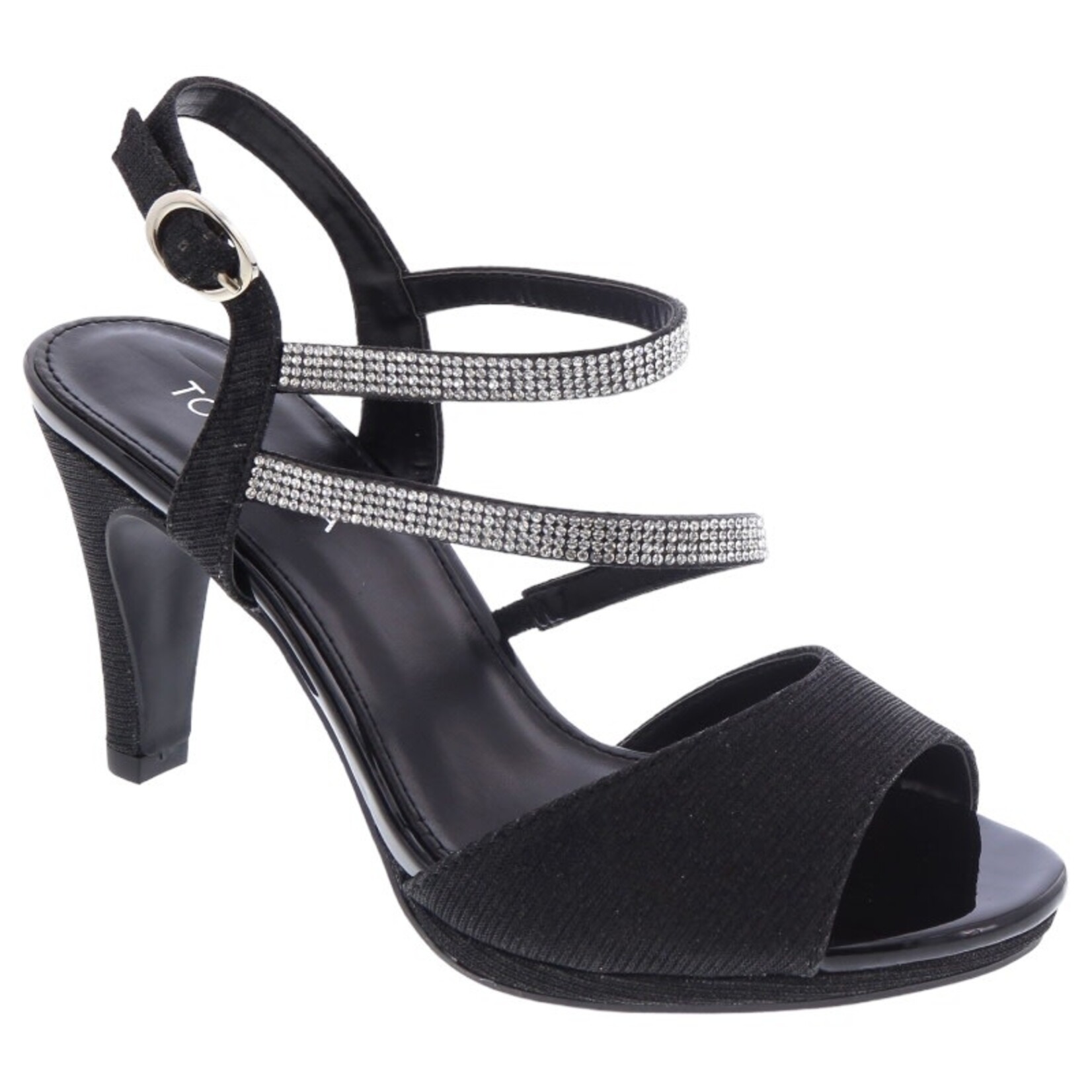 TOP MODA TOP MODA RHINESTONE ANKLE STRAP HEEL PAMELA-1