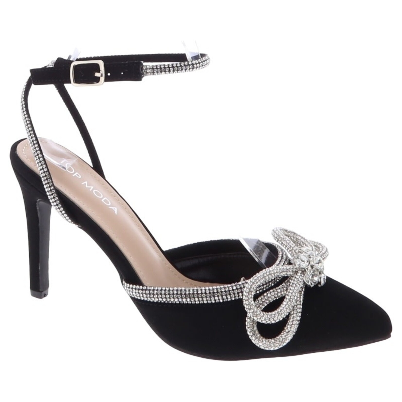 TOP MODA TOP MODA RHINESTONE BOW HEEL FREYA-5