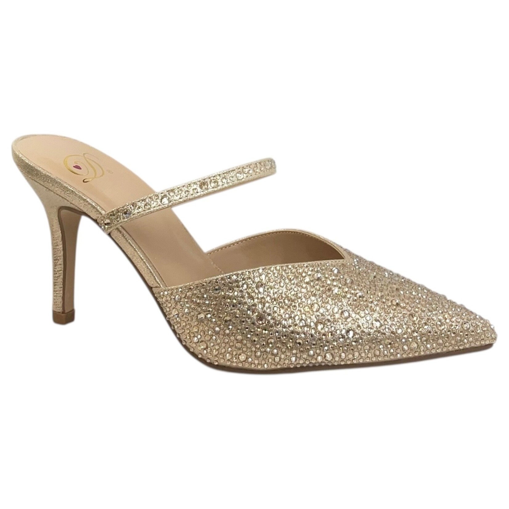 DELICIOUS DELICIOUS RHINESTONE CLOSED TOE HEEL SARNIE