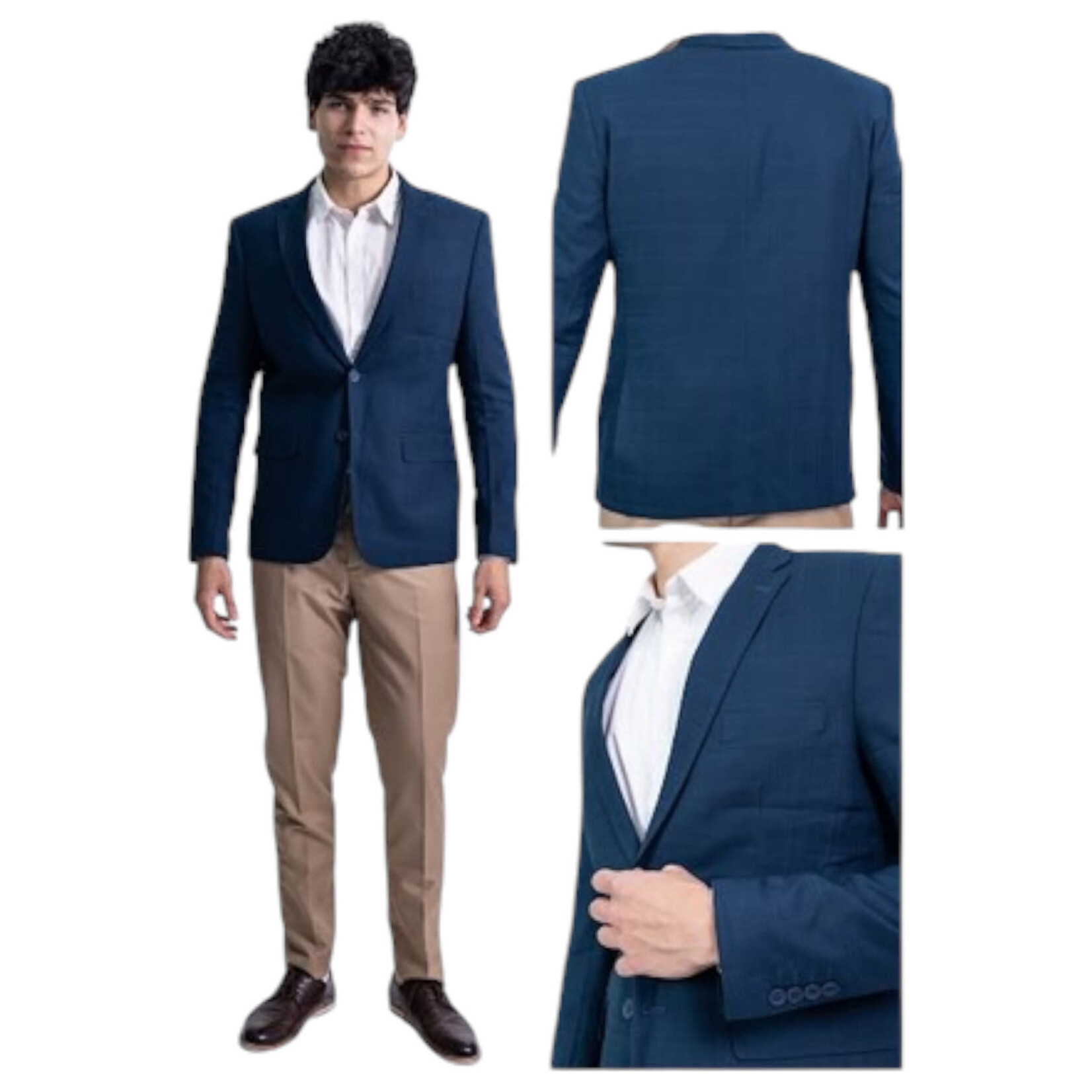ESTIVANELI ESTIVANELI SELF PATTERN PLAID BLAZER AYO-24M-10055
