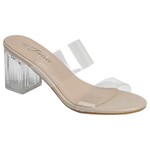 FOREVER FOREVER CLEAR DOUBLE STRAP BOX HEEL NOTARY-86