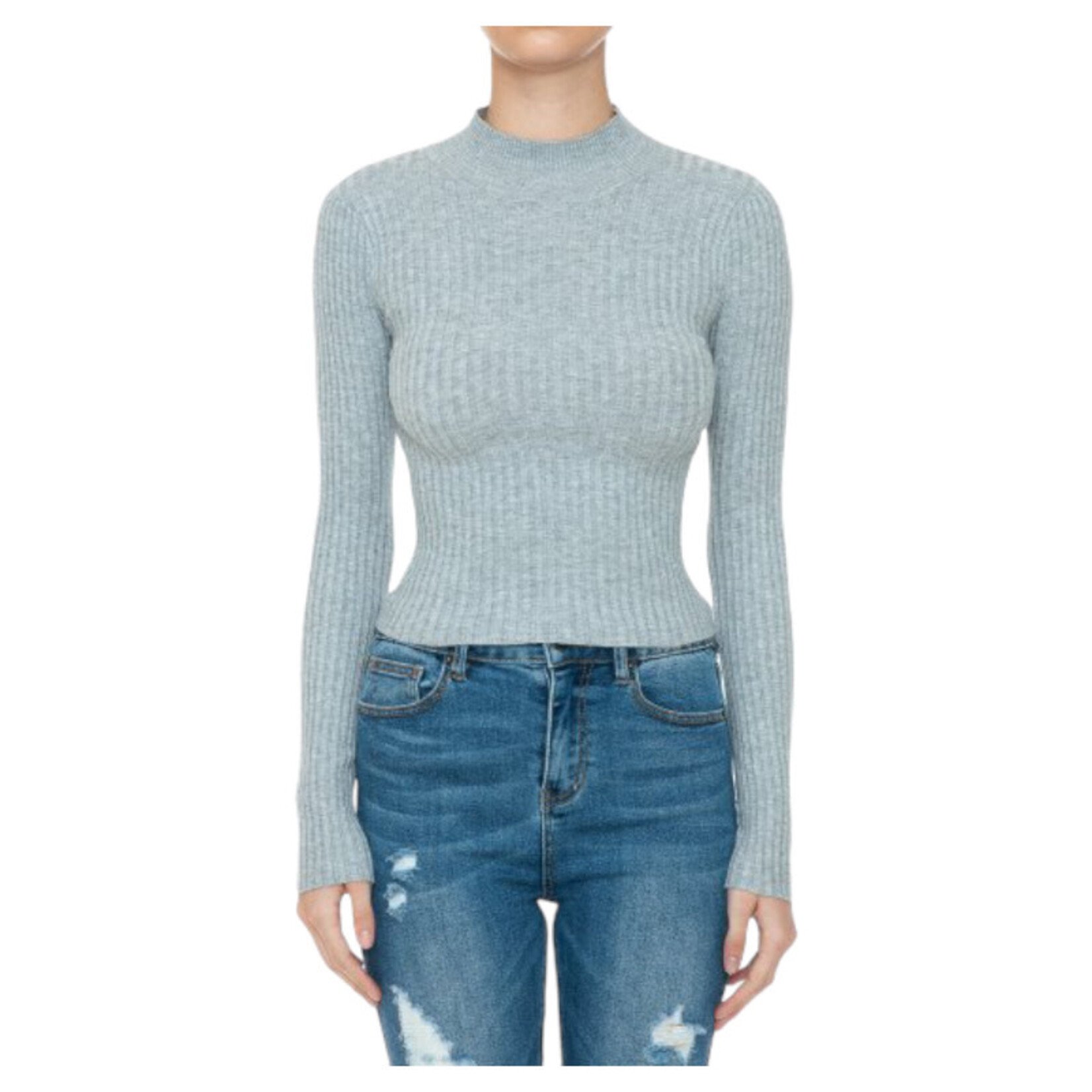 AMBIANCE APPAREL AMBIANCE MOCK NECK SWEATER 74433