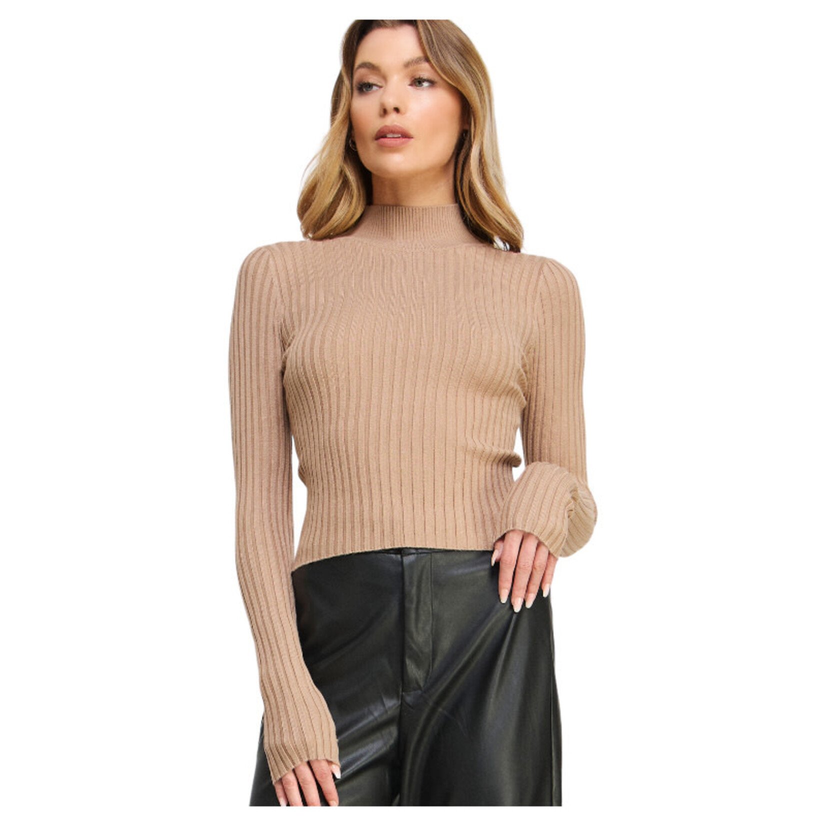AMBIANCE APPAREL AMBIANCE MOCK NECK SWEATER 74433