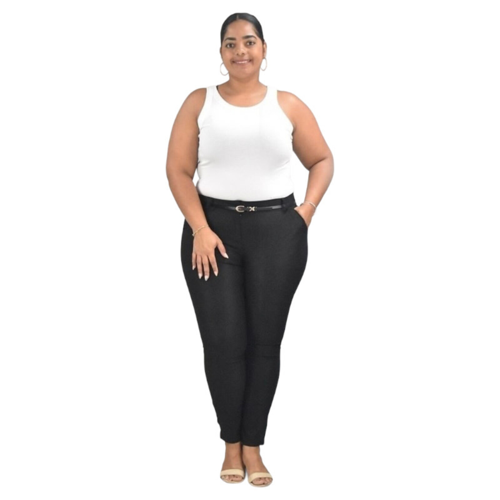 LAC BLEU LAC BLEU PLUS BELTED DRESSPANT A3651