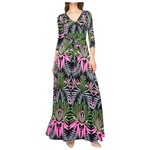 JANETTE FASHION JANETTE 3/4 SLEEVE MAXI DRESS DJ51504-DPT