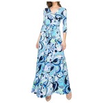 JANETTE FASHION JANETTE 3/4 SLEEVE MAXI DRESS DJ51504-CLU