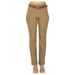 CHOCOLATE CHOCOLATE TWILL MILLENIUM BOOT CUT BELTED PANTS YP5049