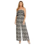 SHE & SKY SHE & SKY STRAPLESS RUFFLED TUBE JUMPSUIT SY6575
