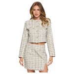 CHOCOLATE CHOCOLATE TWEED BUTTON FRONT JACKET MJ5519