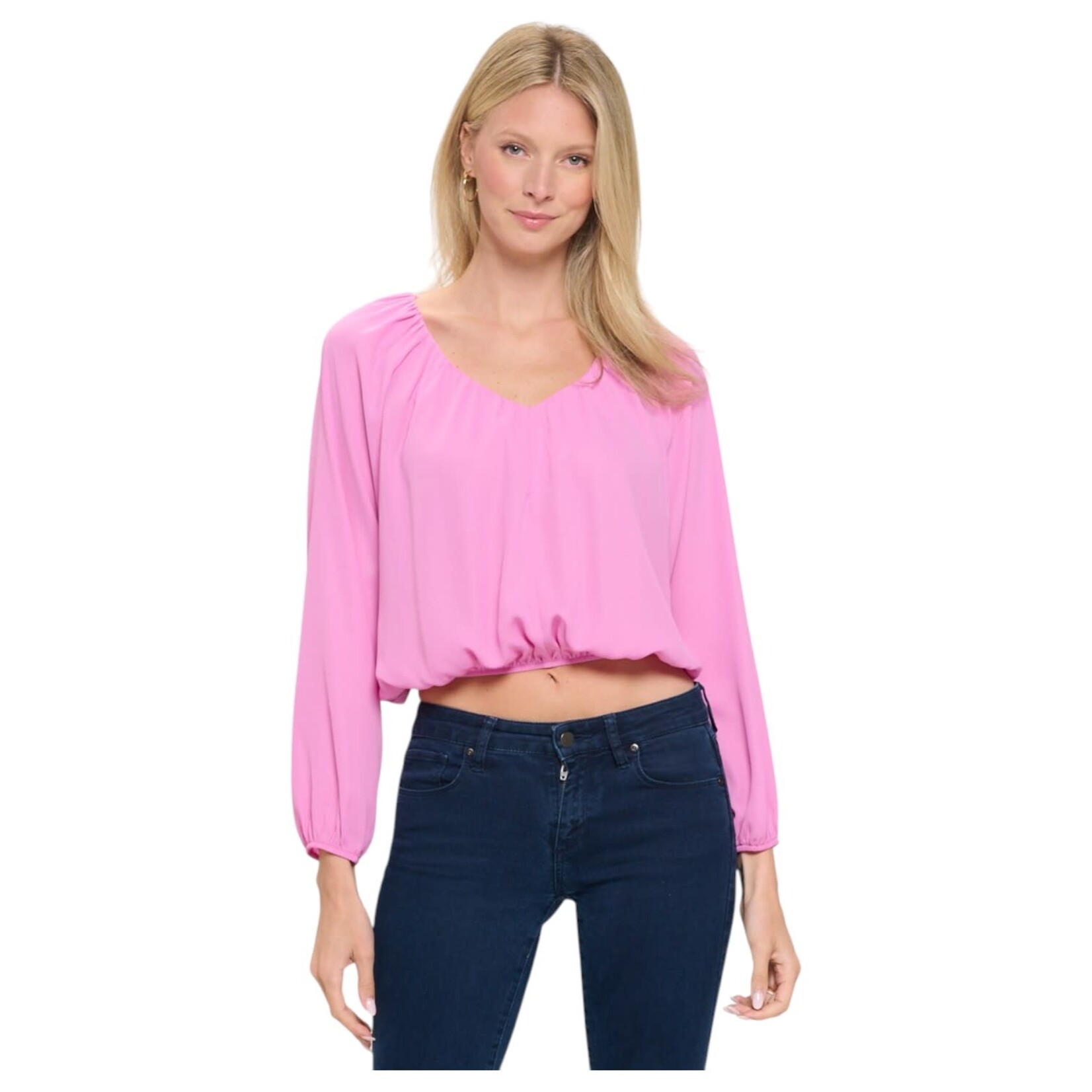 DNA DNA LONG SLEEVE BOHO CROP TOP 2483T-23040