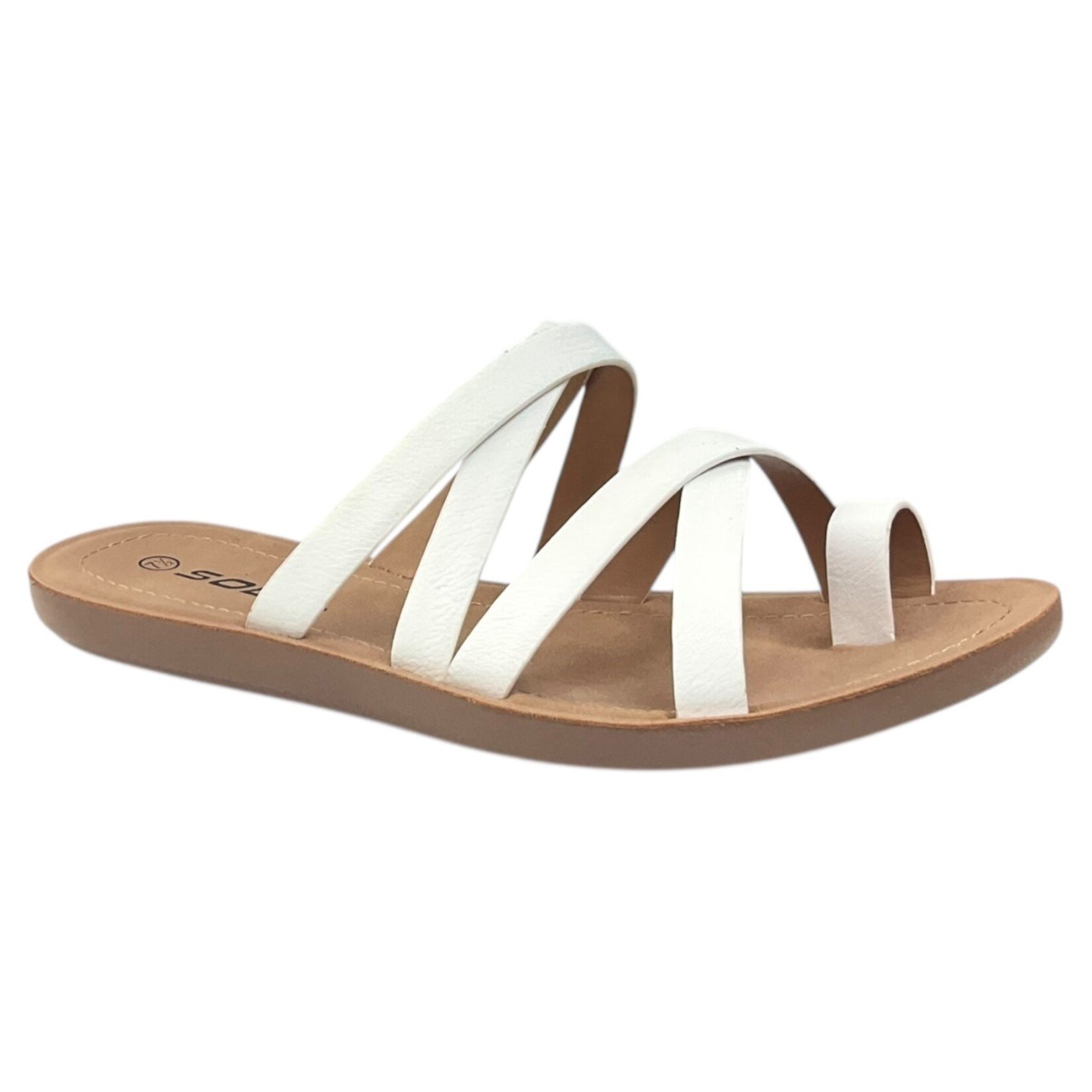 SODA SODA TOE RING CRISS CROSS STRAPPY SLIPPER ISABEL