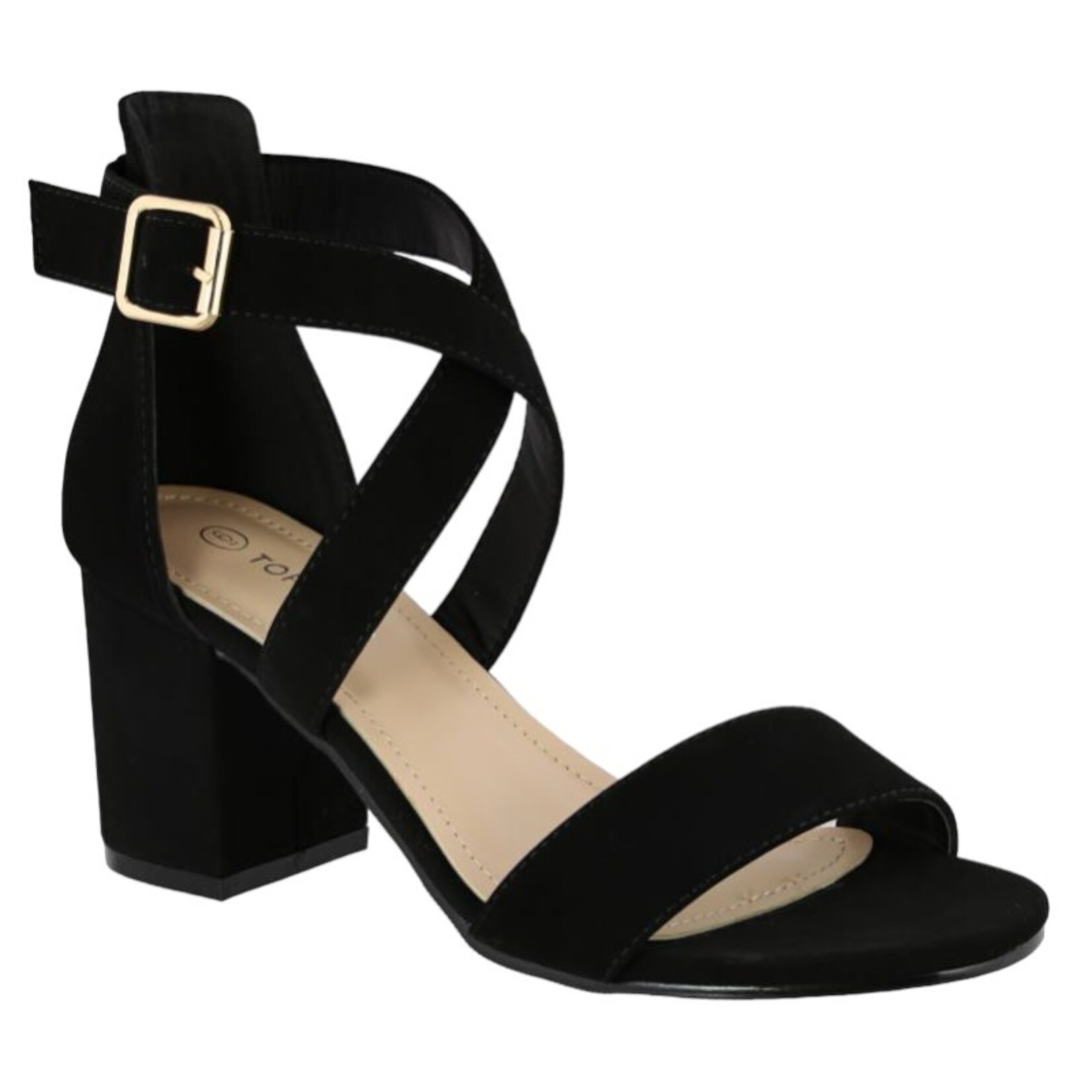 TOP MODA TOP MODA CROSS BAND BLOCK HEEL DELIA-6