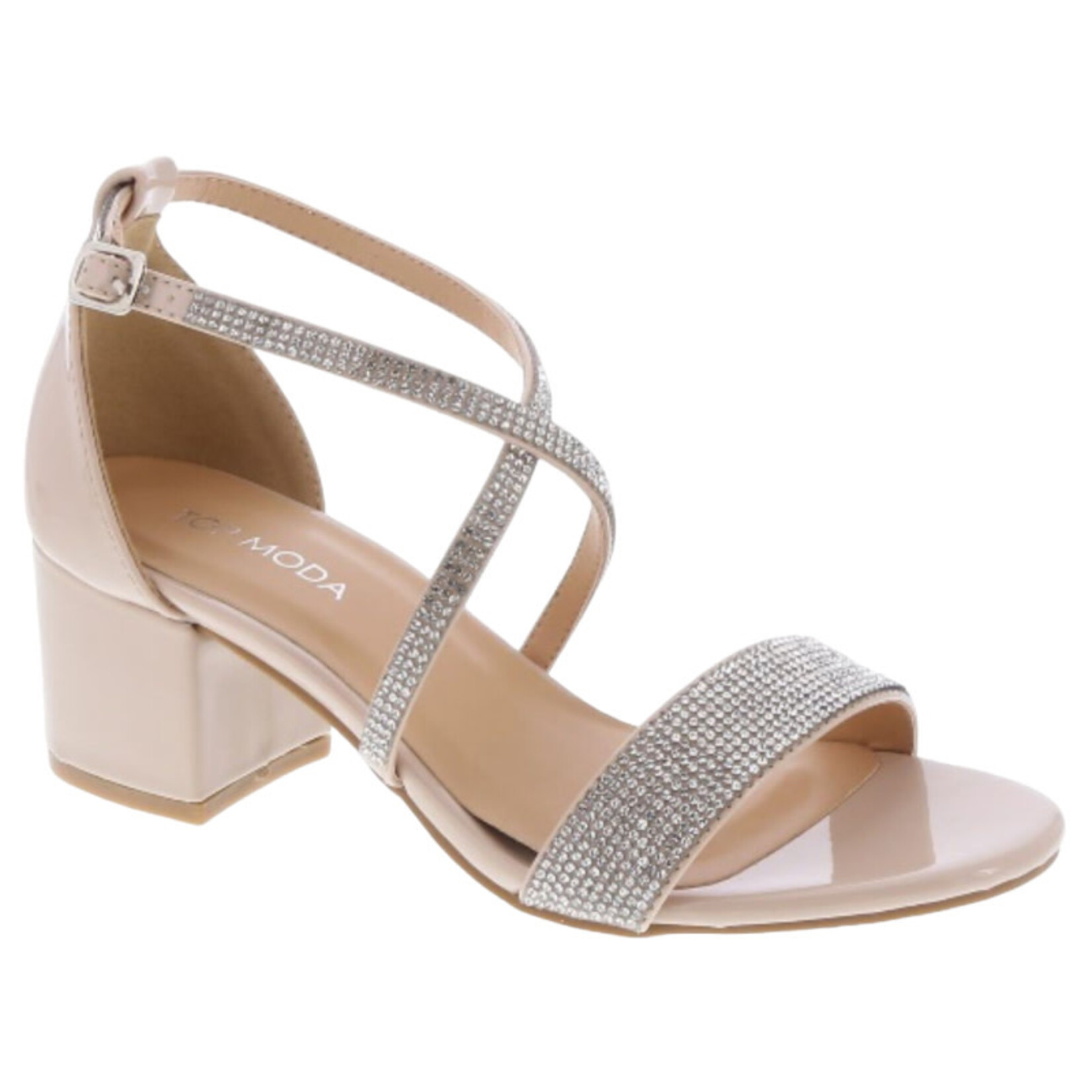 TOP MODA TOP MODA RHINESTONE BLOCK HEEL DARCIE-36