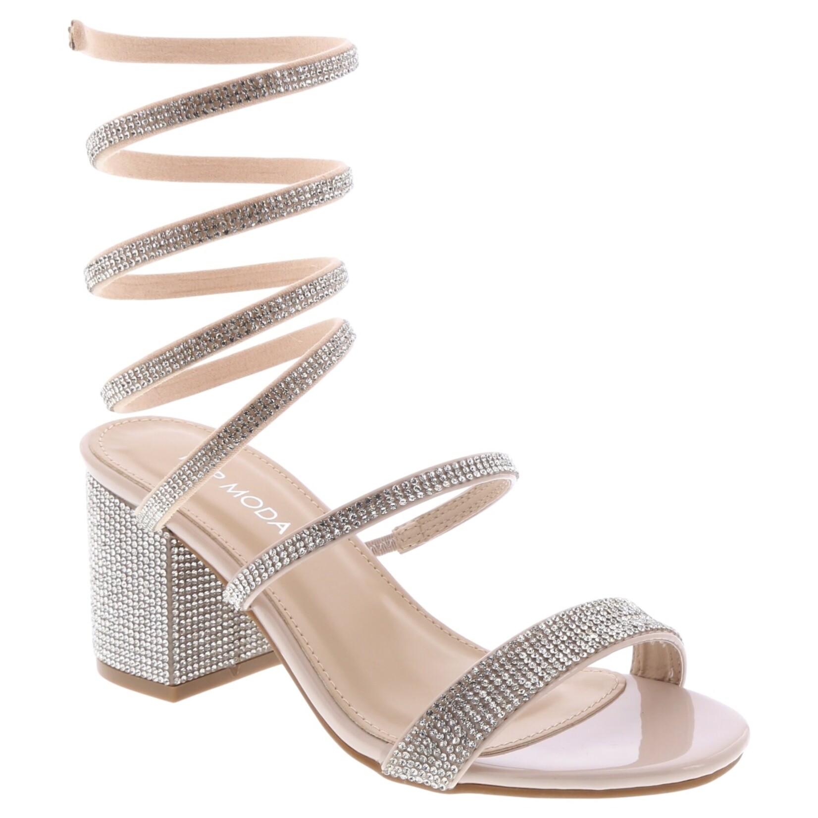 TOP MODA TOP MODA RHINESTONE SPRING WRAP HEEL DIAMOND-5