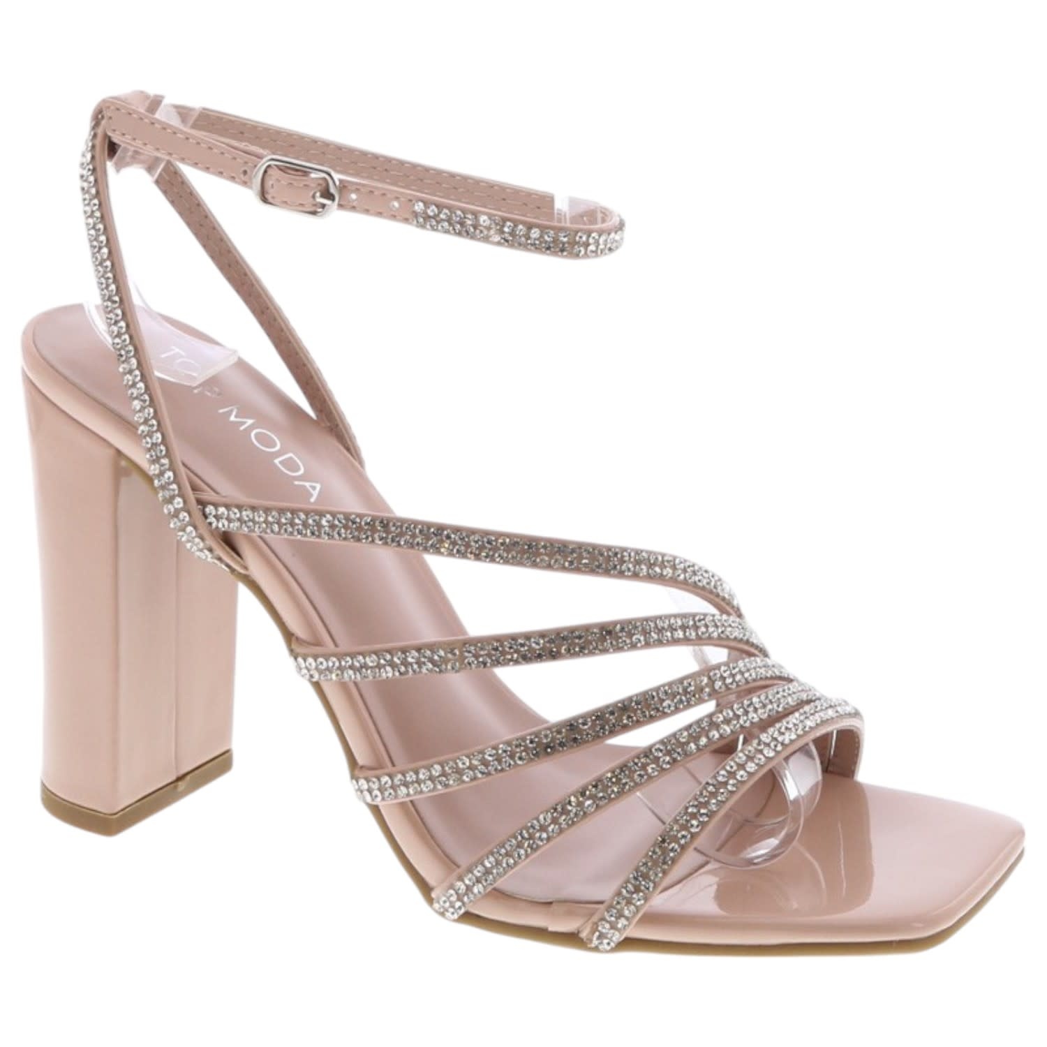 TOP MODA RHINESTONE BLOCK HEEL CELESTE-2 Michael's and Jody's