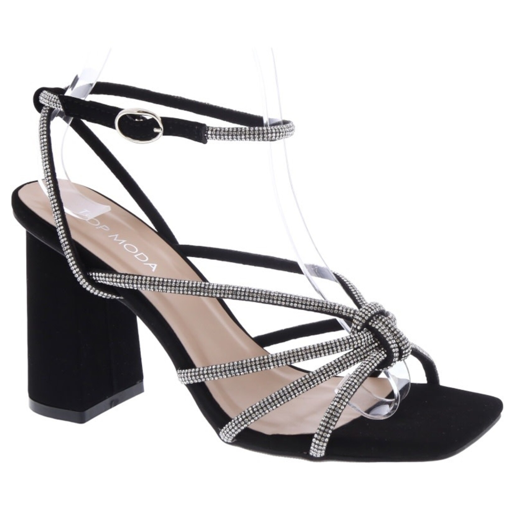 TOP MODA TOP MODA RHINESTONE KNOT BLOCK HEEL CHICAGO-66
