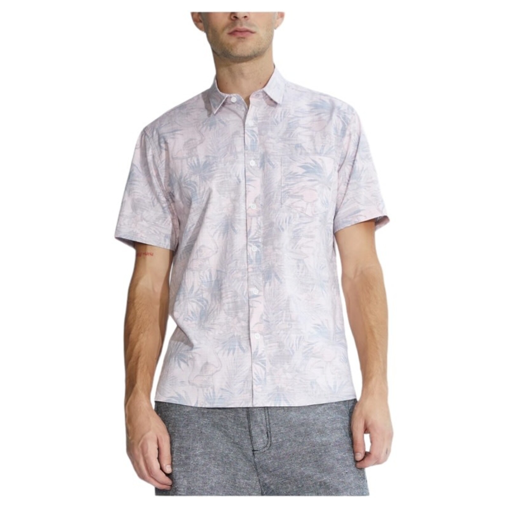 MICROS MICROS TEXTURED FLORAL SHIRT MZFS-2213