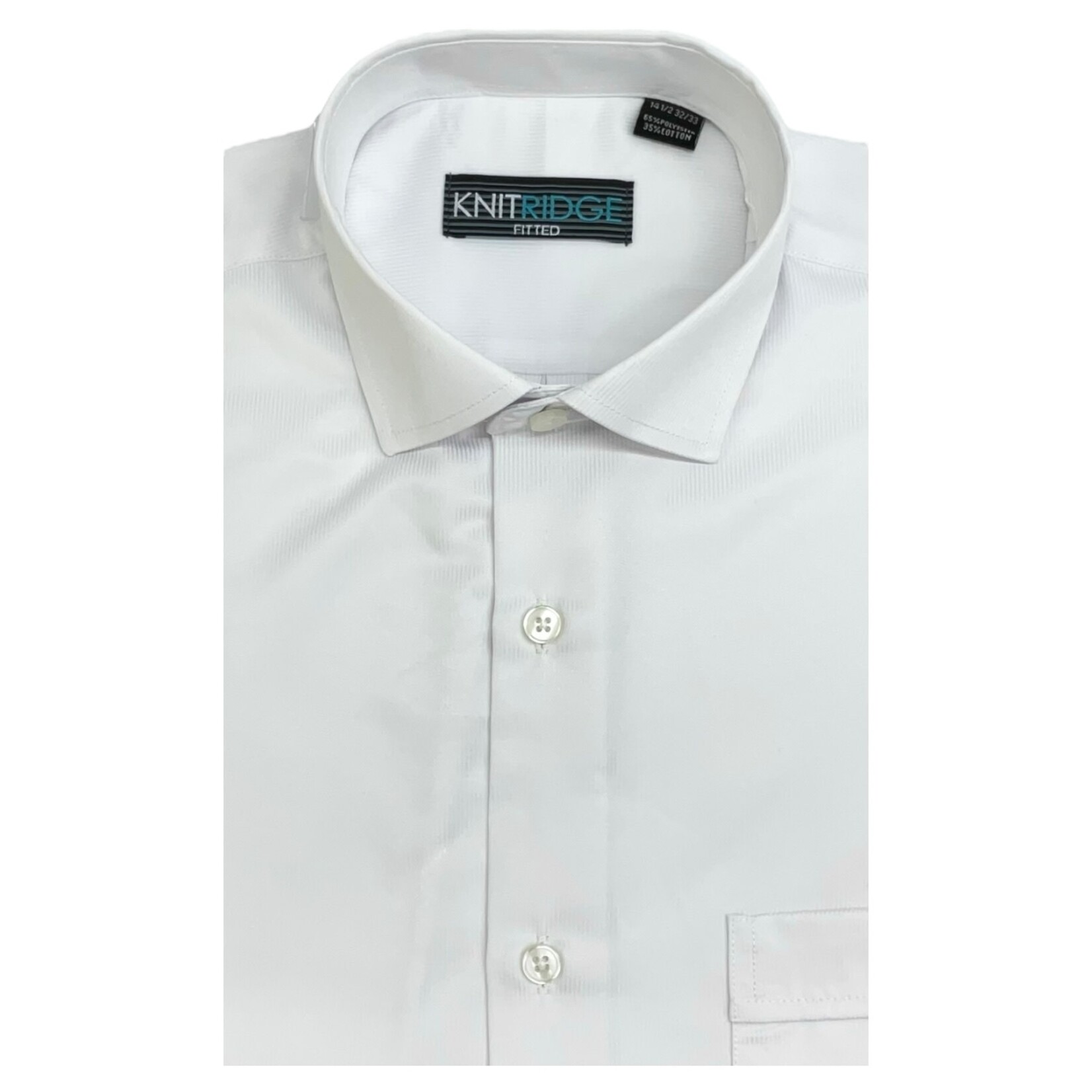 KNIT RIDGE KNIT RIDGE SELF PATTERN FITTED LONG SLEEVE SHIRT KR002