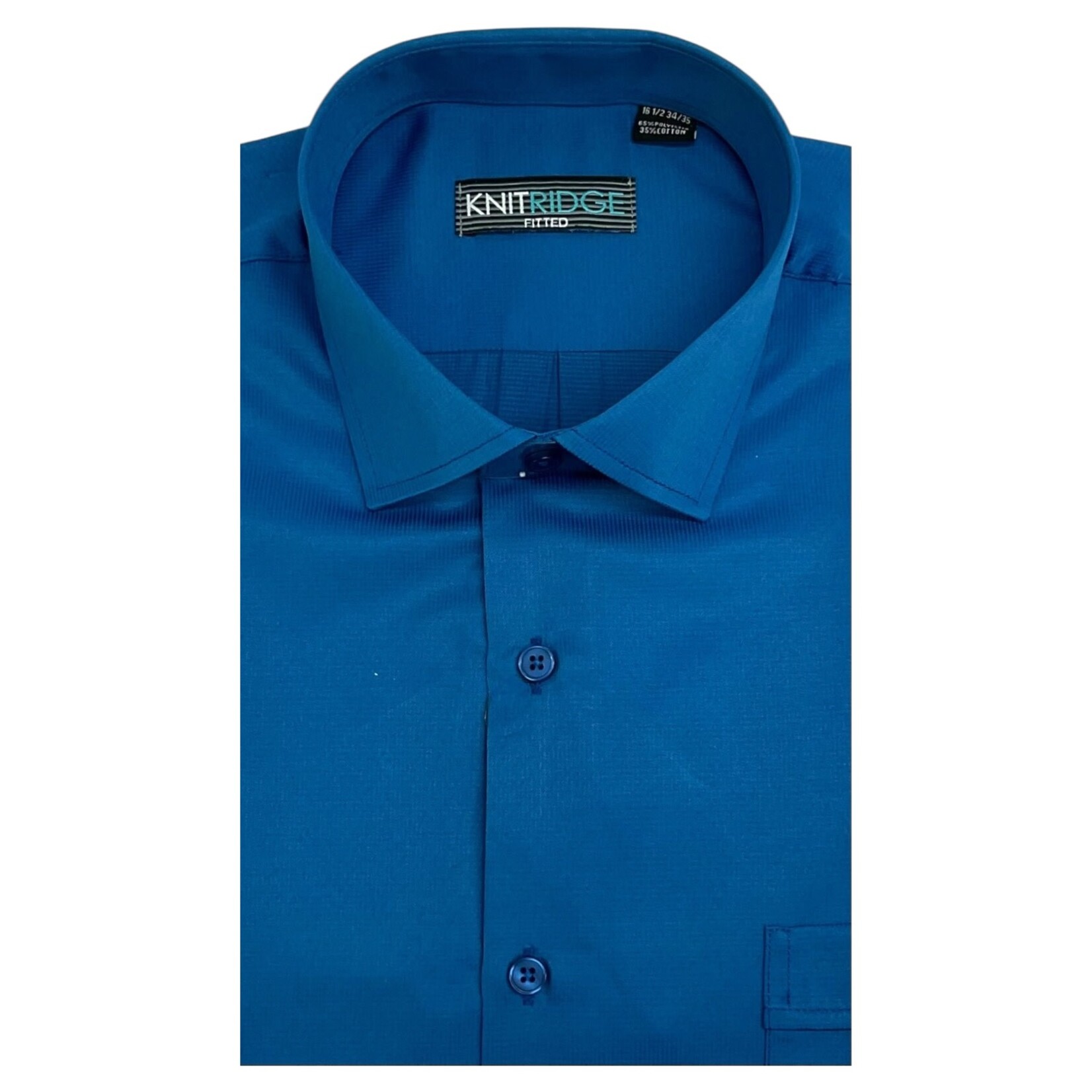 KNIT RIDGE KNIT RIDGE SELF PATTERN FITTED LONG SLEEVE SHIRT KR002