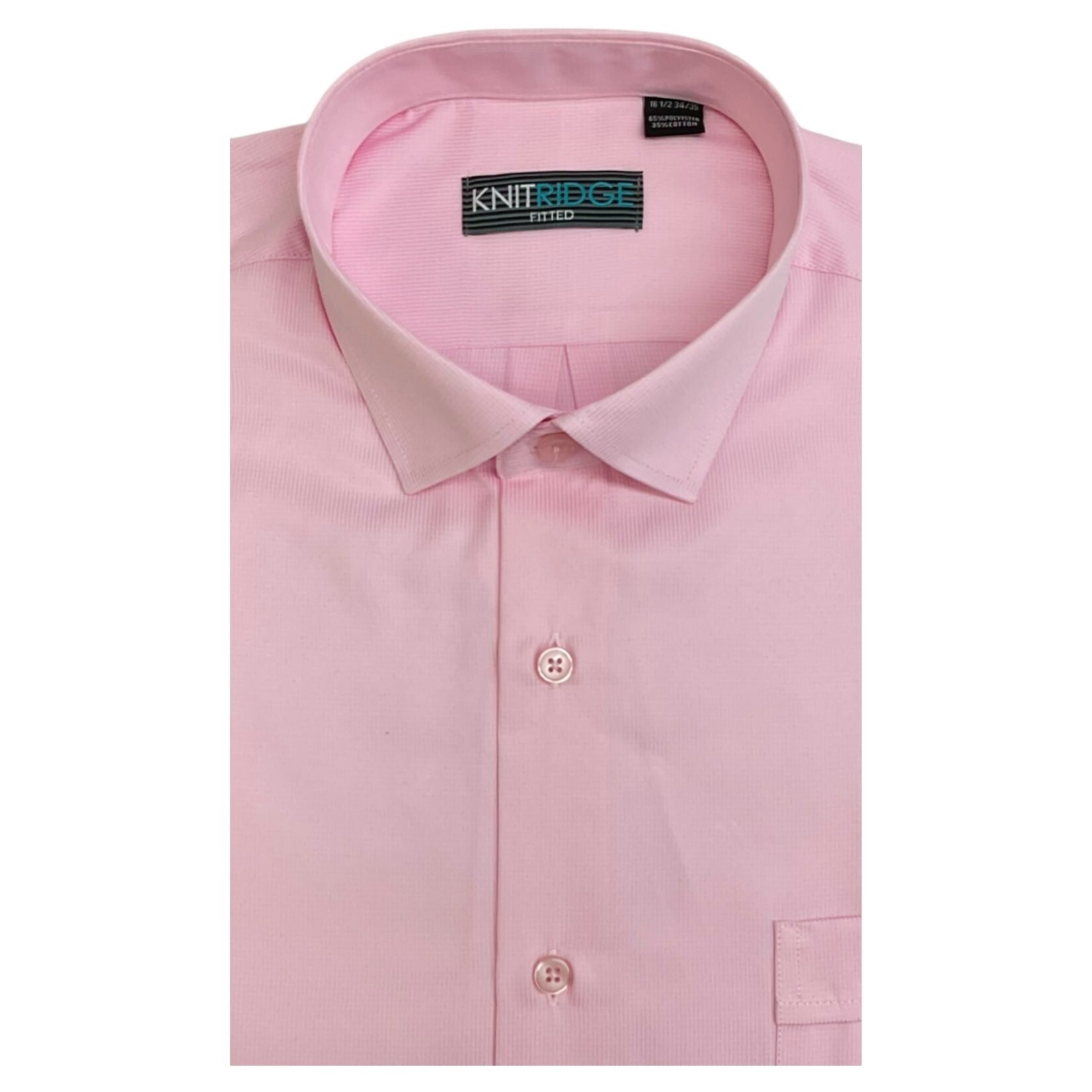 KNIT RIDGE KNIT RIDGE SELF PATTERN FITTED LONG SLEEVE SHIRT KR002