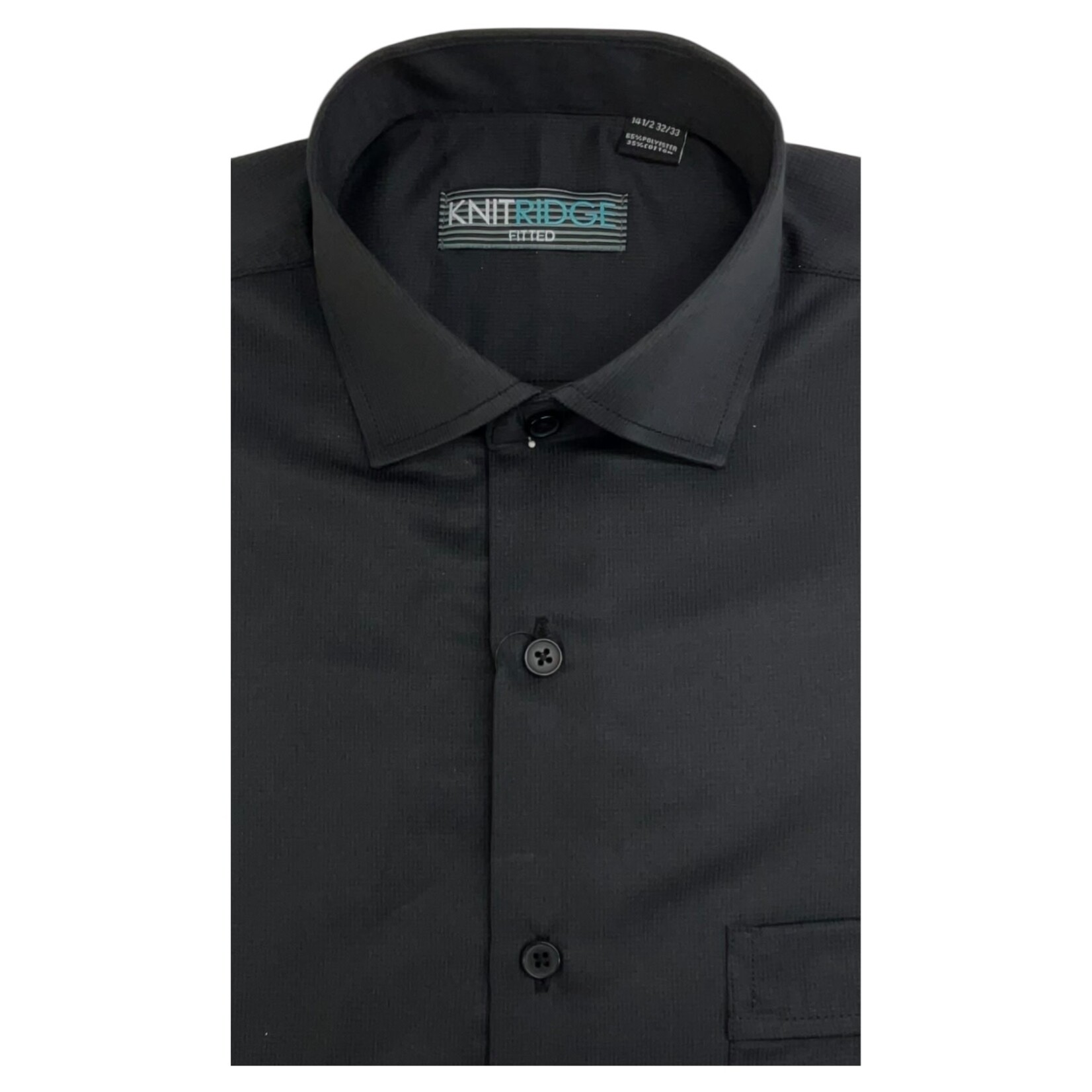 KNIT RIDGE KNIT RIDGE SELF PATTERN FITTED LONG SLEEVE SHIRT KR002