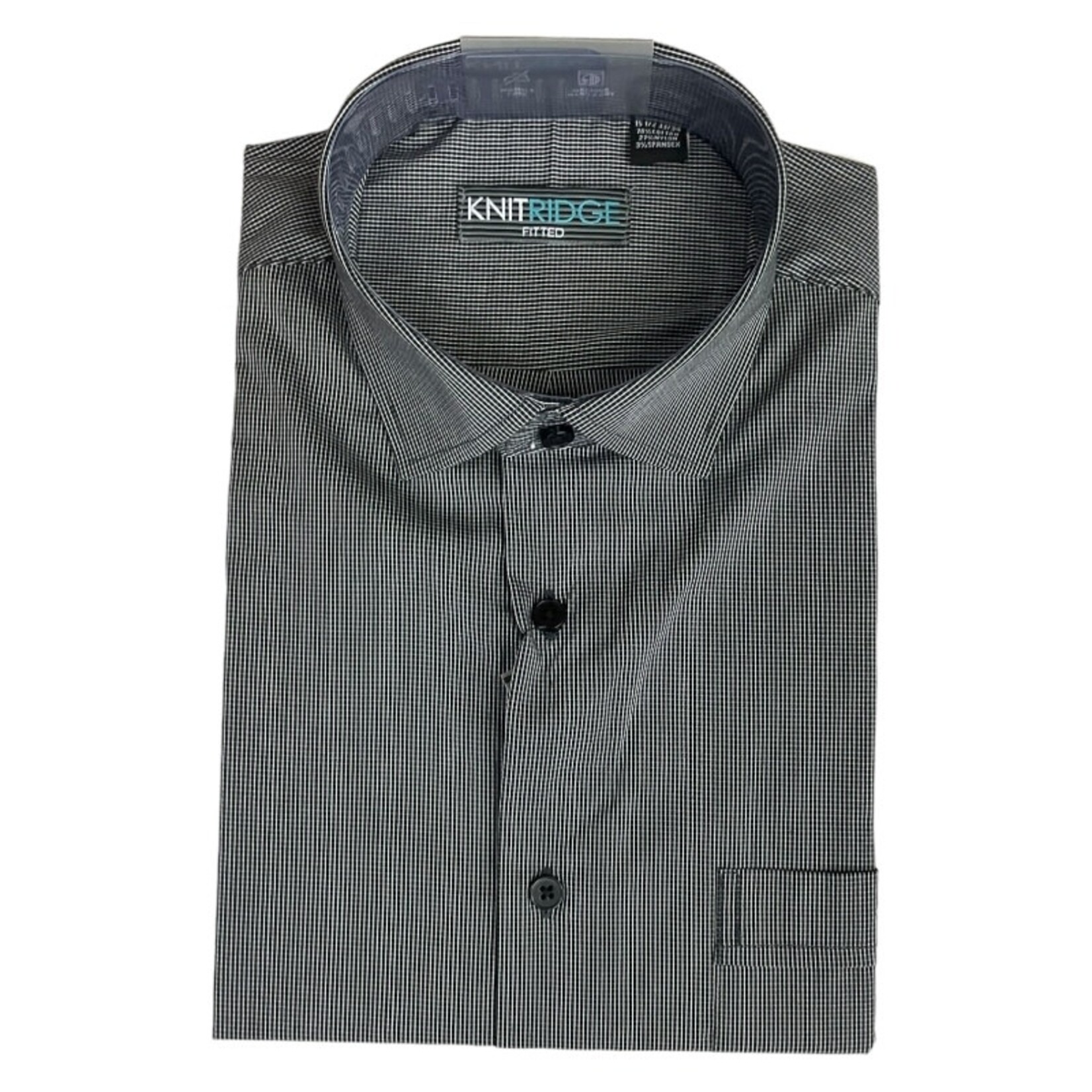 KNIT RIDGE KNIT RIDGE FITTED STRETCH LONG SLEEVE SHIRT KR003