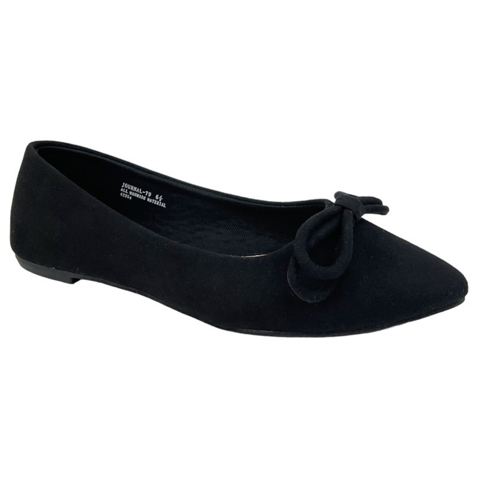 BAMBOO BAMBOO POINTY TOE DOUBLE BOW FLATS JOURNAL-79