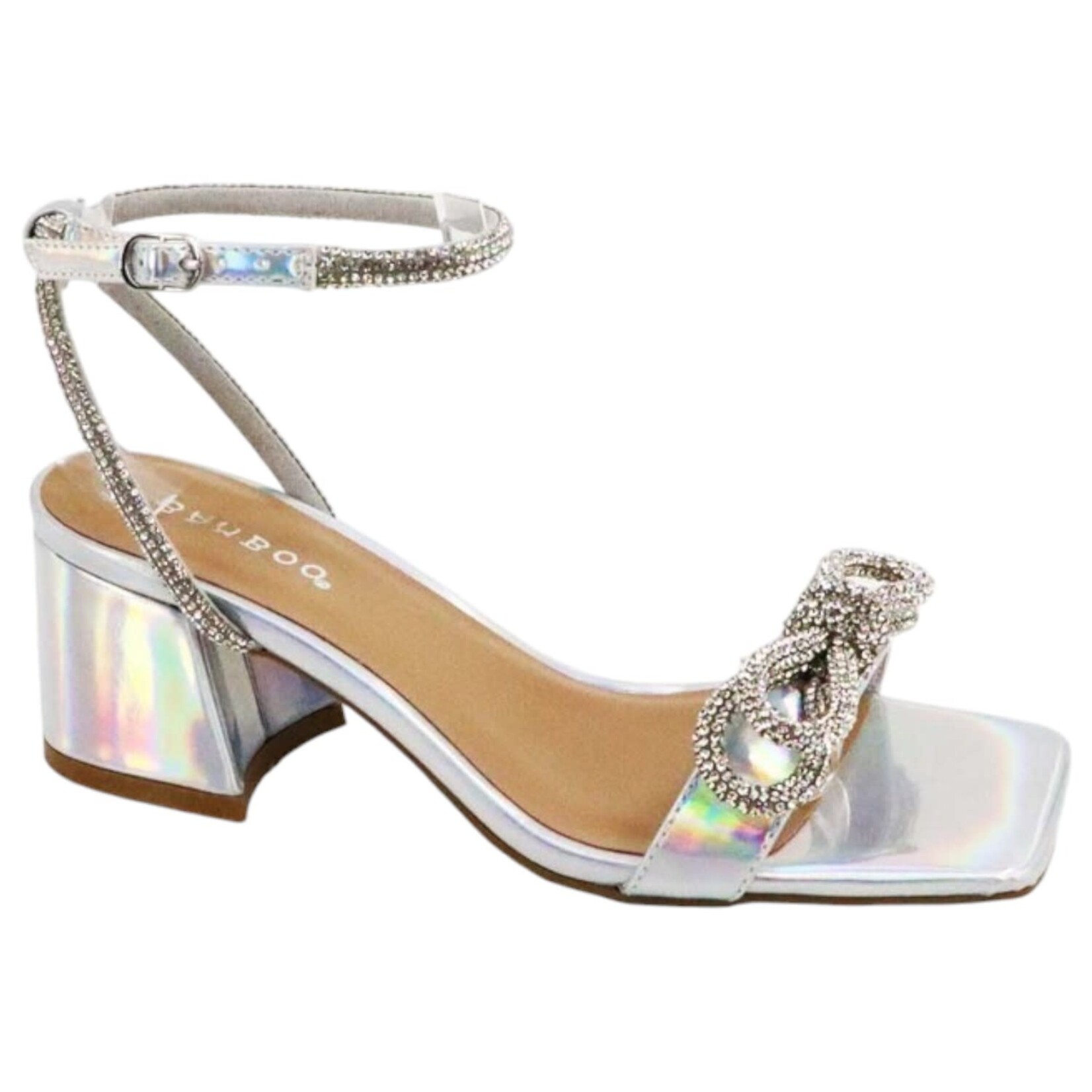 BAMBOO BAMBOO RHINESTONE BOW BLOCK HEEL ENTIRE-13