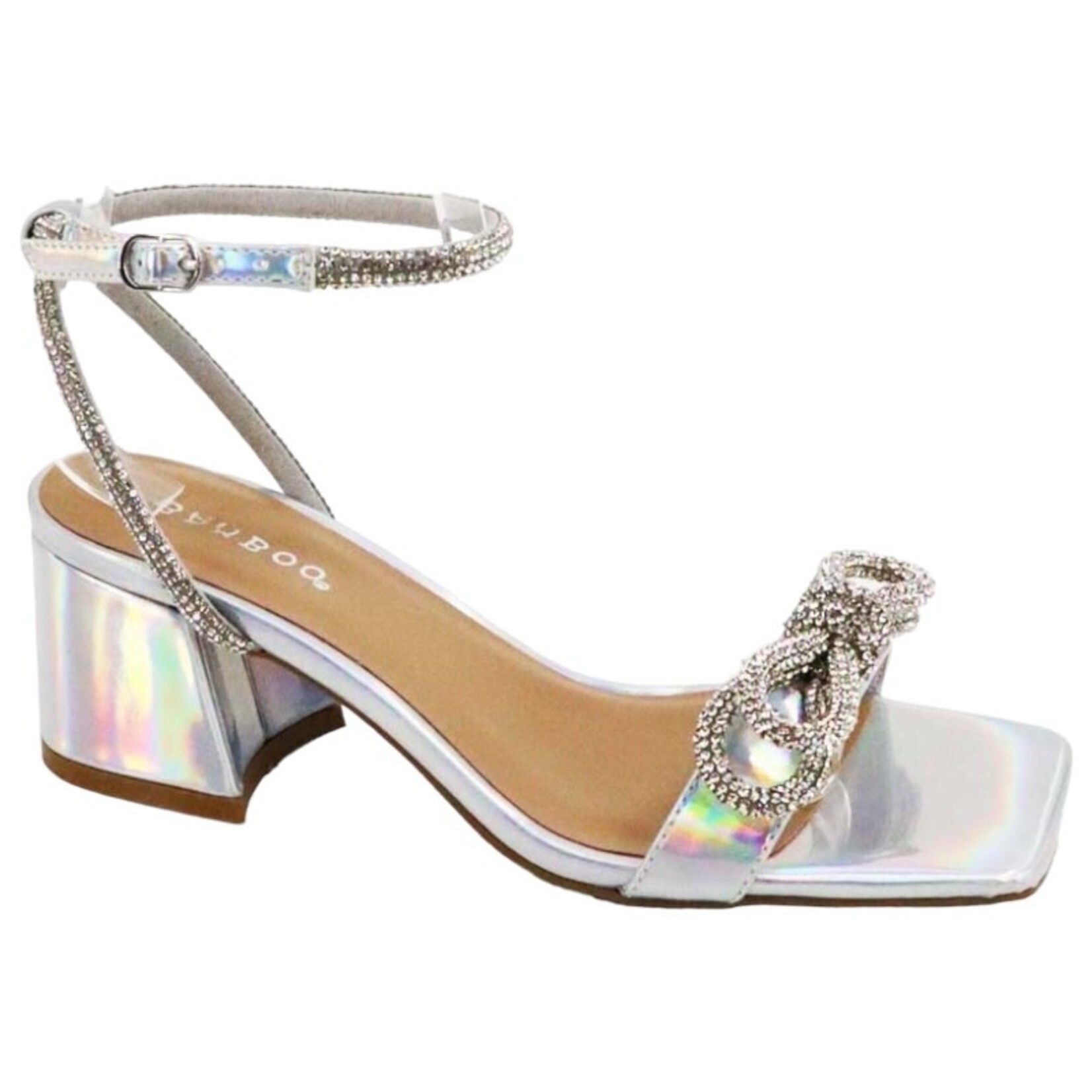 BAMBOO BAMBOO RHINESTONE BOW BLOCK HEEL ENTIRE-13