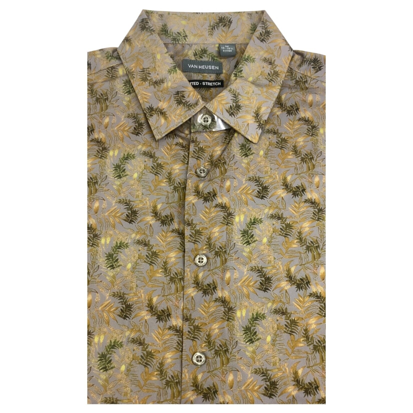 VAN HEUSEN VAN HEUSEN PRINT FITTED STRETCH SHORT SLEEVE SHIRT 500135