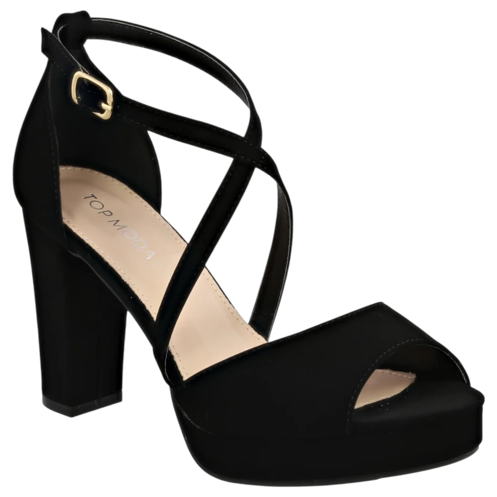 TOP MODA TOP MODA CROSS BAND BLOCK HEEL ASIA-75