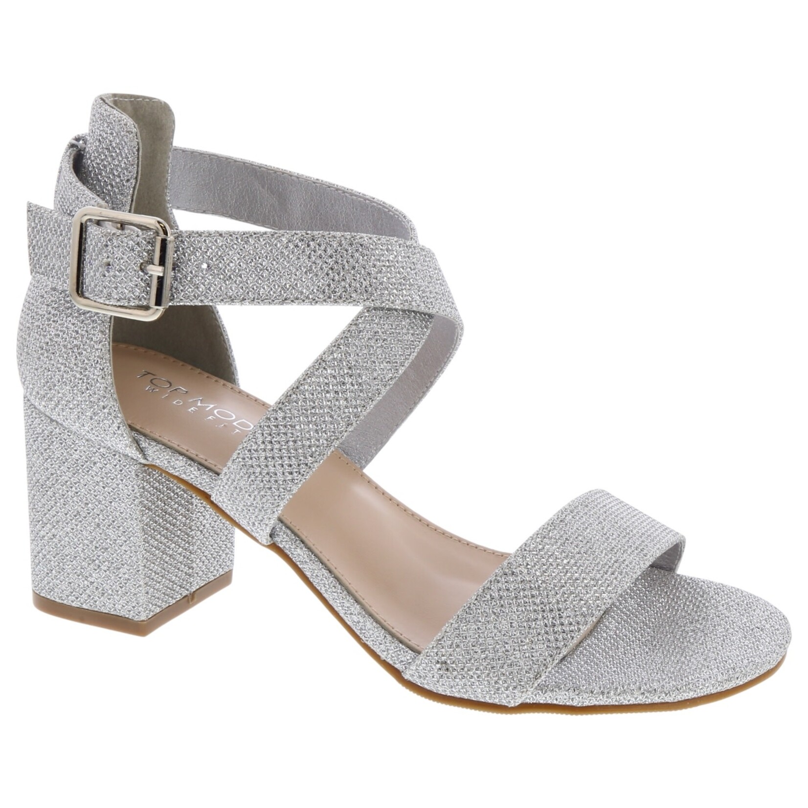 TOP MODA TOP MODA WIDE CROSS BAND BLOCK HEEL DELIA-6W