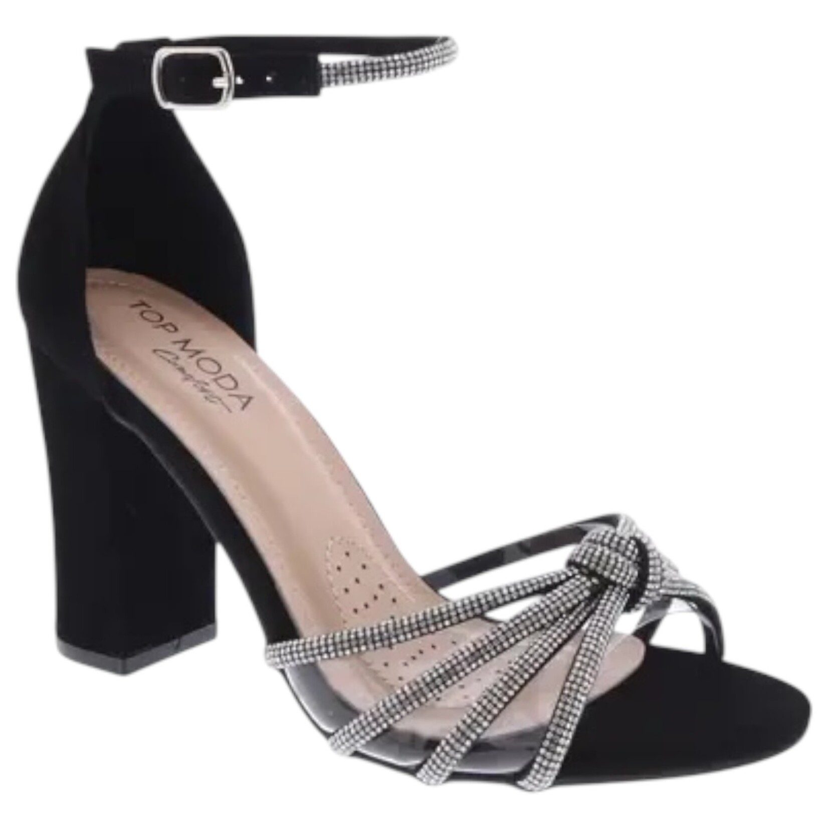 TOP MODA TOP MODA ANKLE STRAP RHINESTONE HEEL AVANI-22
