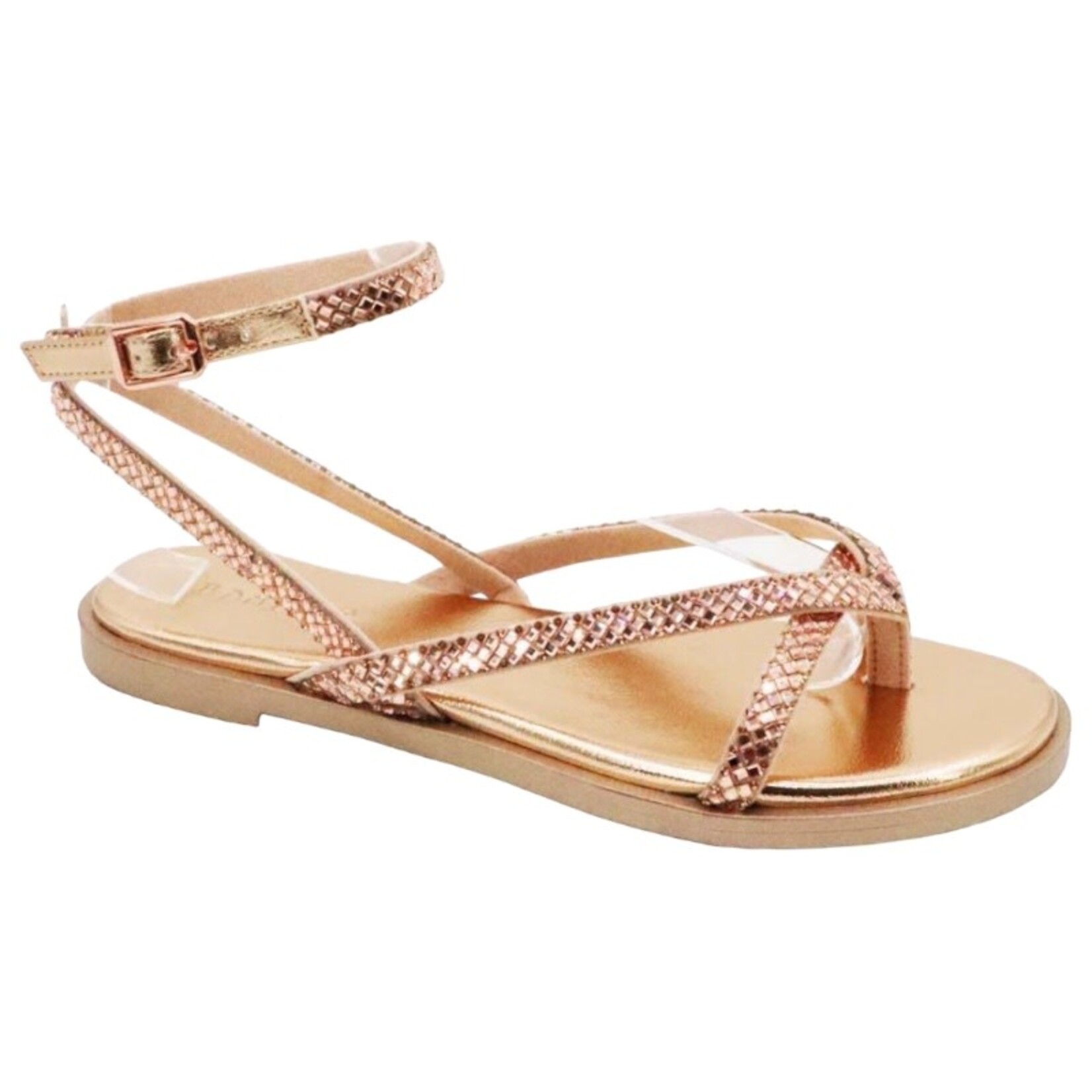 BAMBOO BAMBOO RHINSTONE THONG STRAP SANDAL LEAD-09