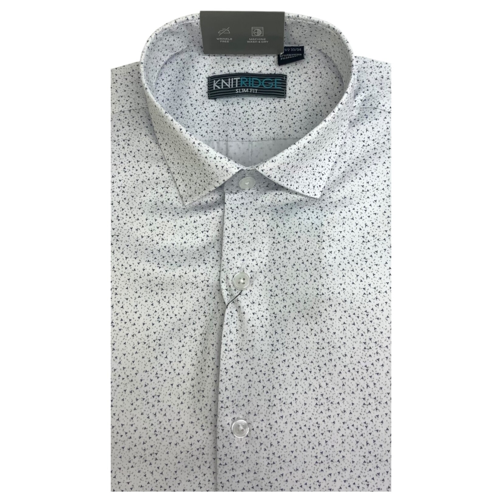 KNIT RIDGE KNIT RIDGE LONG SLEEVE SLIM FIT  CASUAL SHIRT 1095