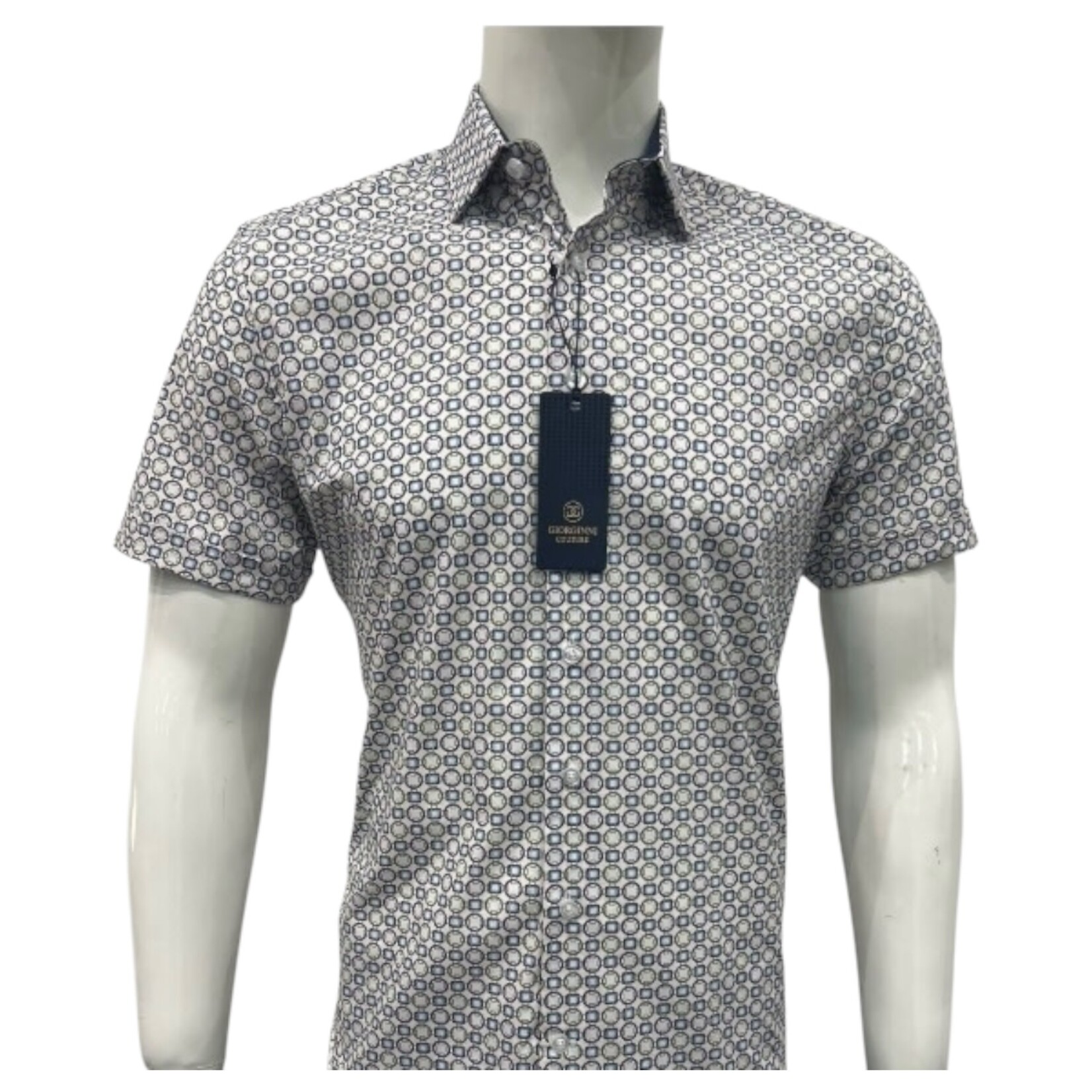 GIORGINNI GIORGINNI SHORT SLEEVE PATTERNED SHIRT FPS-2445